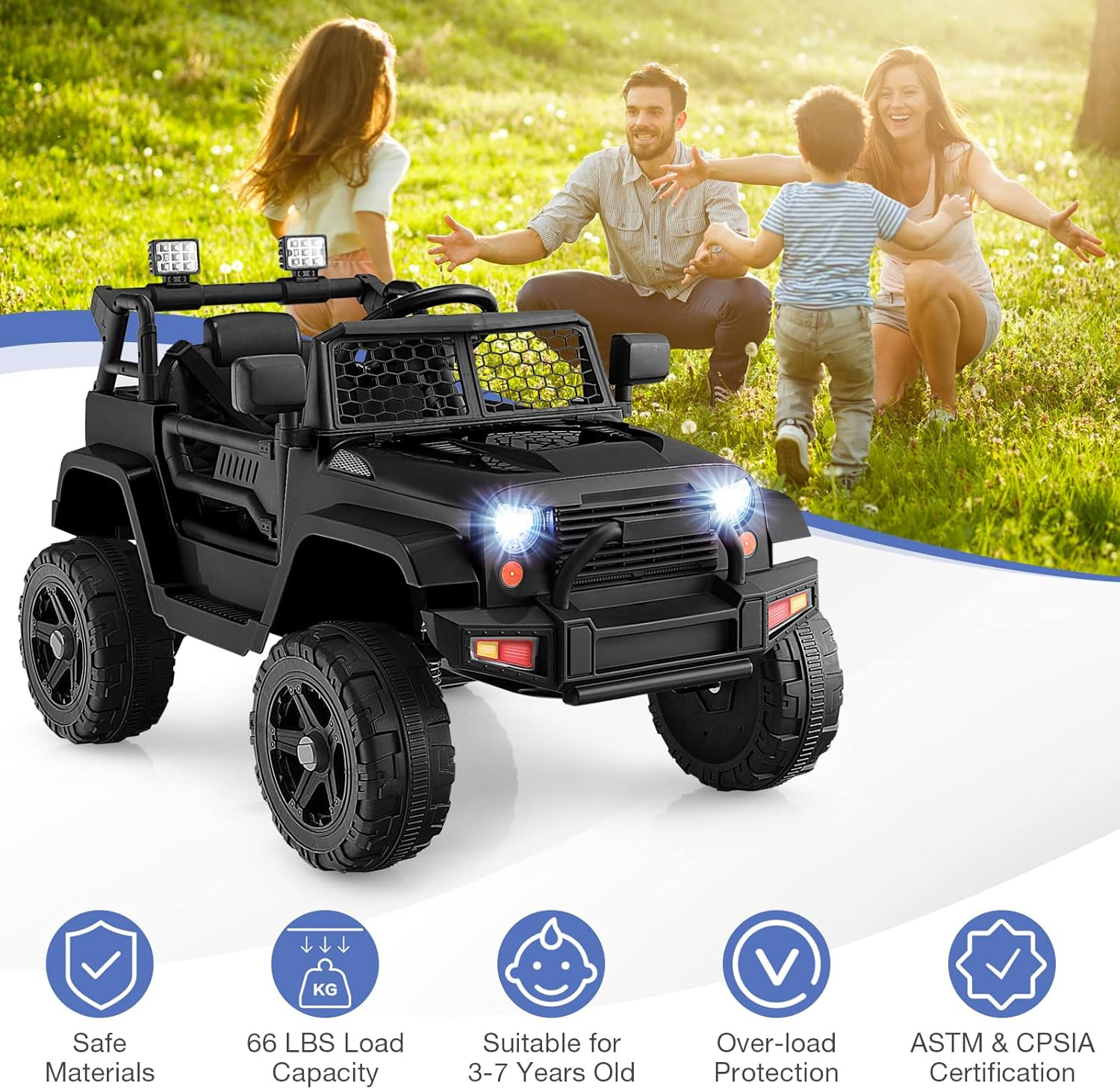 Ride on Truck, 12V Battery Powered Vehicle Ride on Car with Remote Control, S…