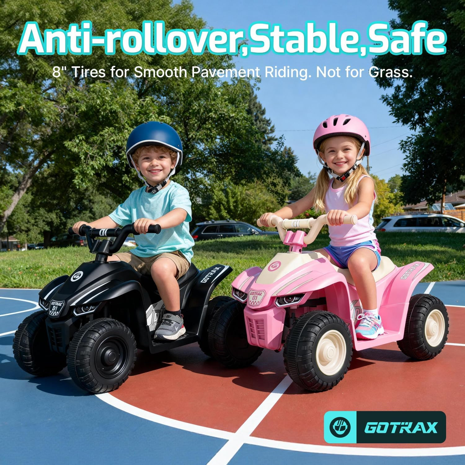 Gotrax RT1 Ride on Toys for Toddlers 1.5-4, Safe 12V Lead-Acid Battery up to 80