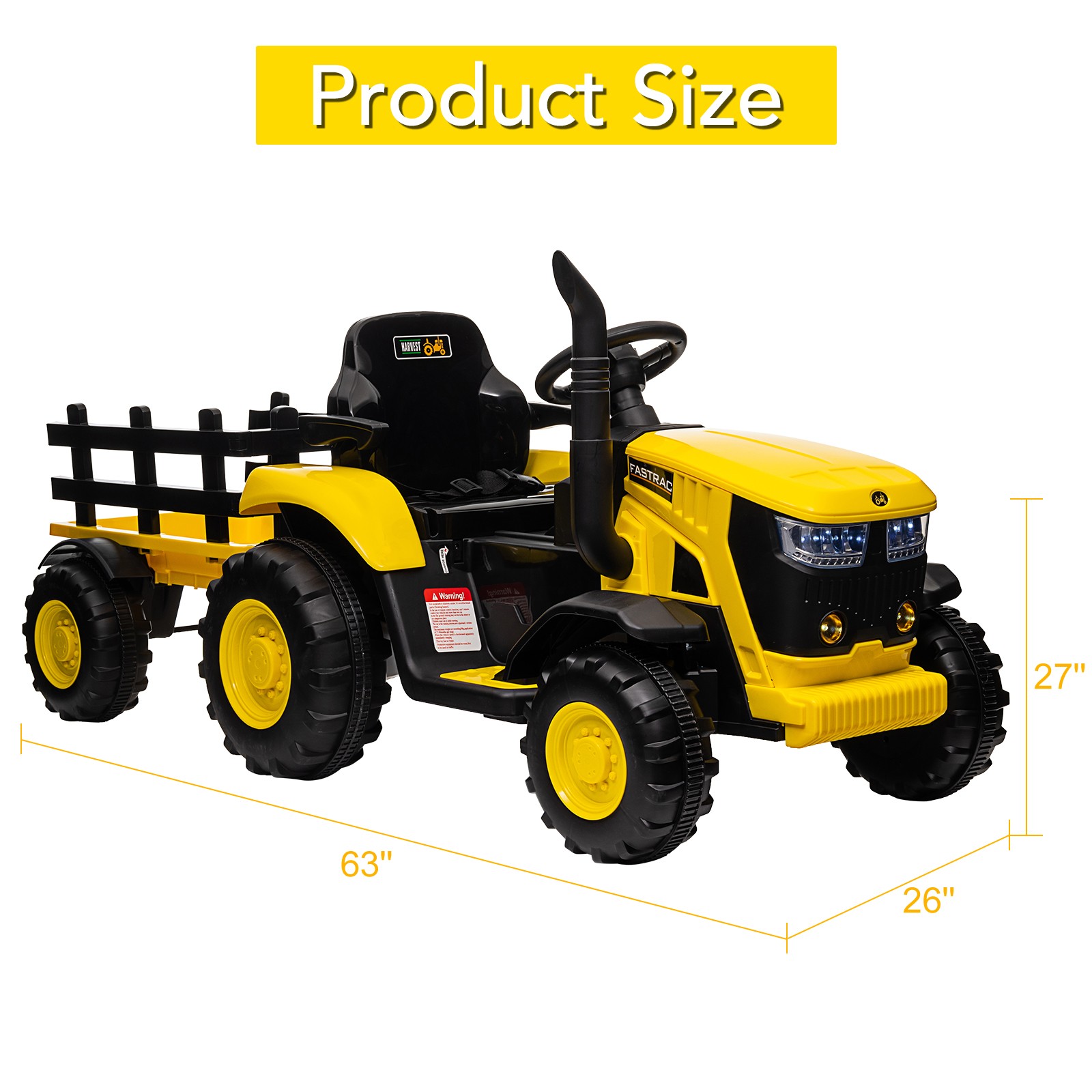 Electric Kids Tractor Ride-on Toy,Children’s Battery-Powered Vehicle,12v 7AH
