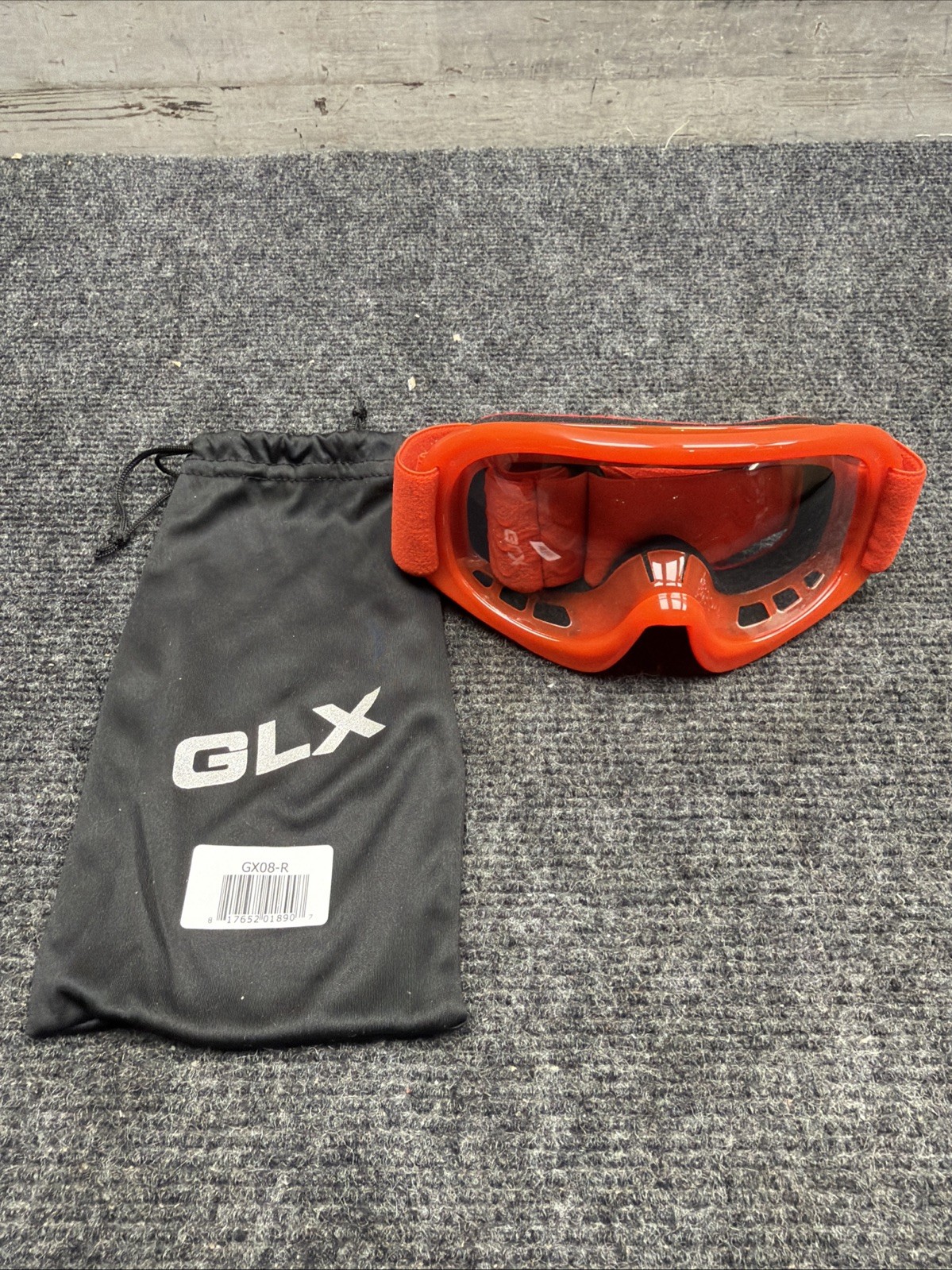 GLX GX08-R Anti-Fog Impact-Resistant Kids Youth ATV Off-Road Dirt Bike Goggles