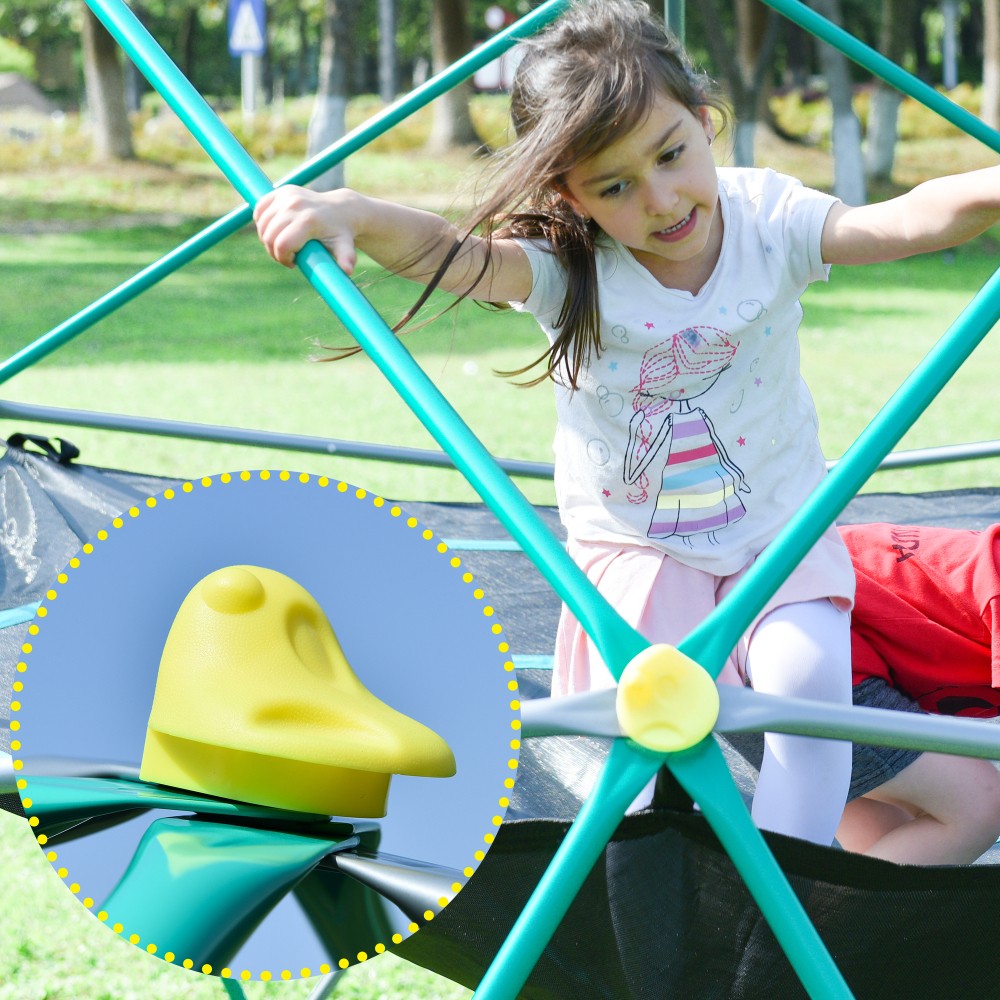 12ft Kids Climbing Dome – Geometric Play Center, Rust & UV Resistant Steel