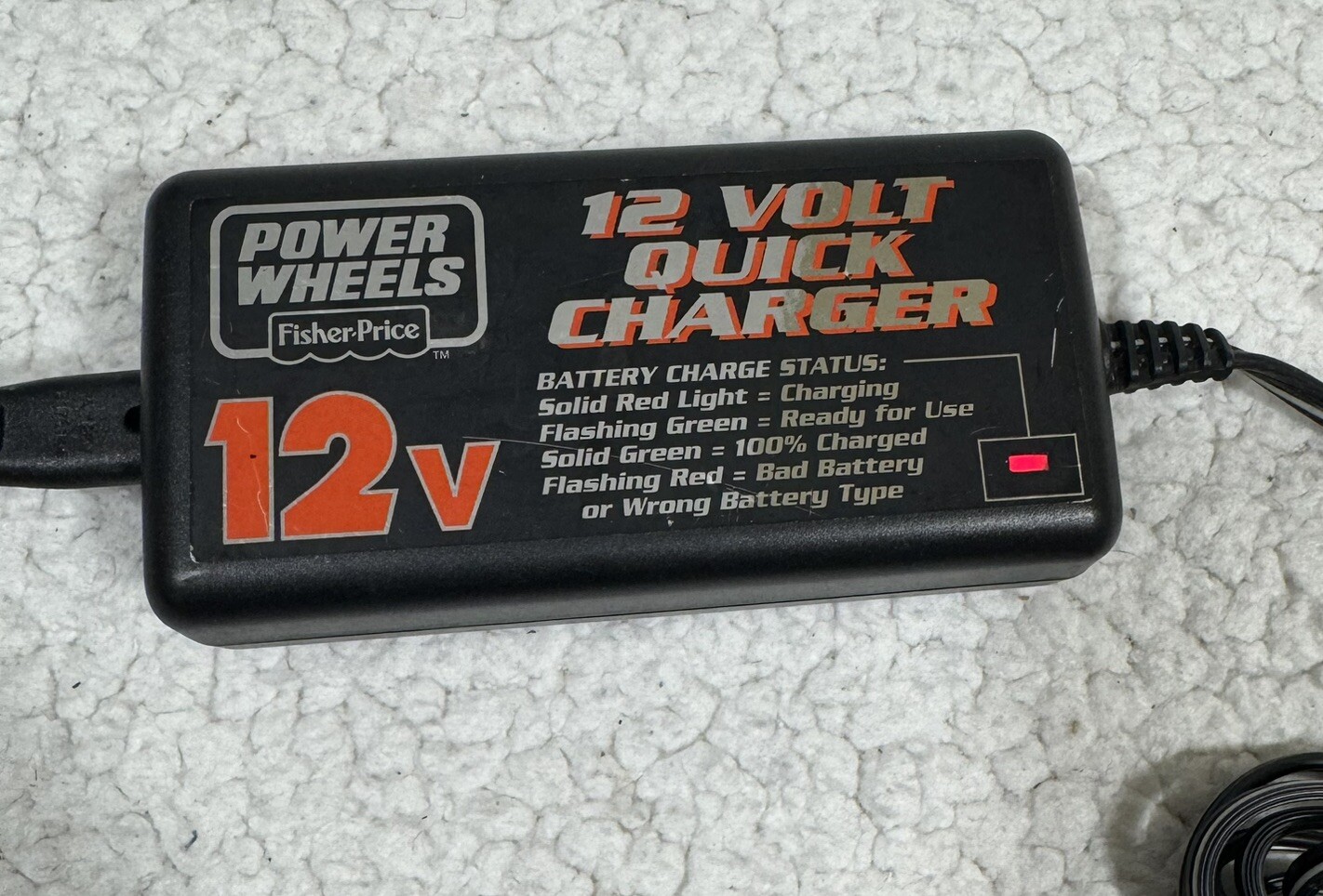 Power Wheels 12V Quick Charger – Model # 00801-1501 UNTESTED
