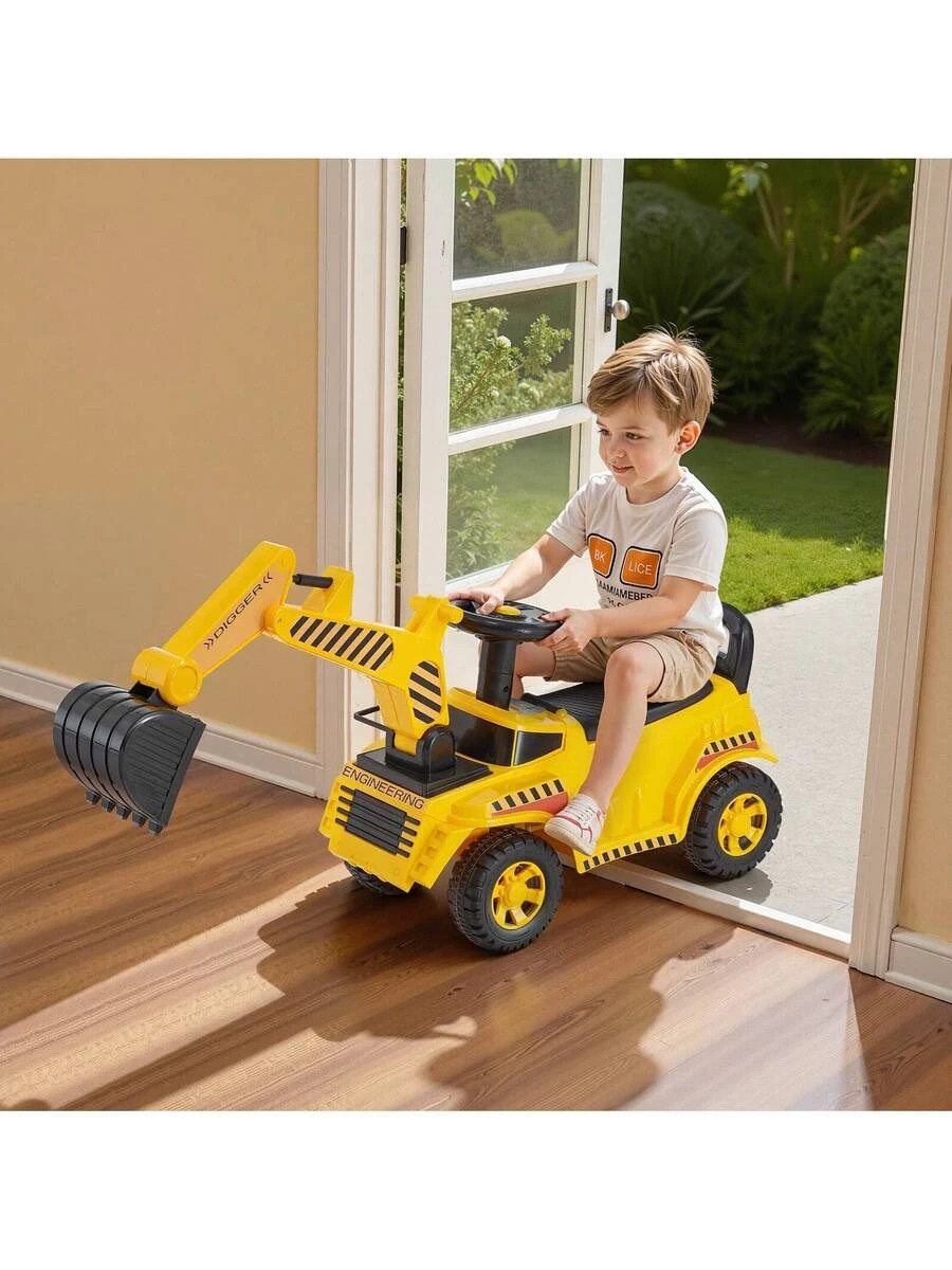 Ride On Toddler Car Push Excavator Digger Toy 19-36 Months 55Lbs