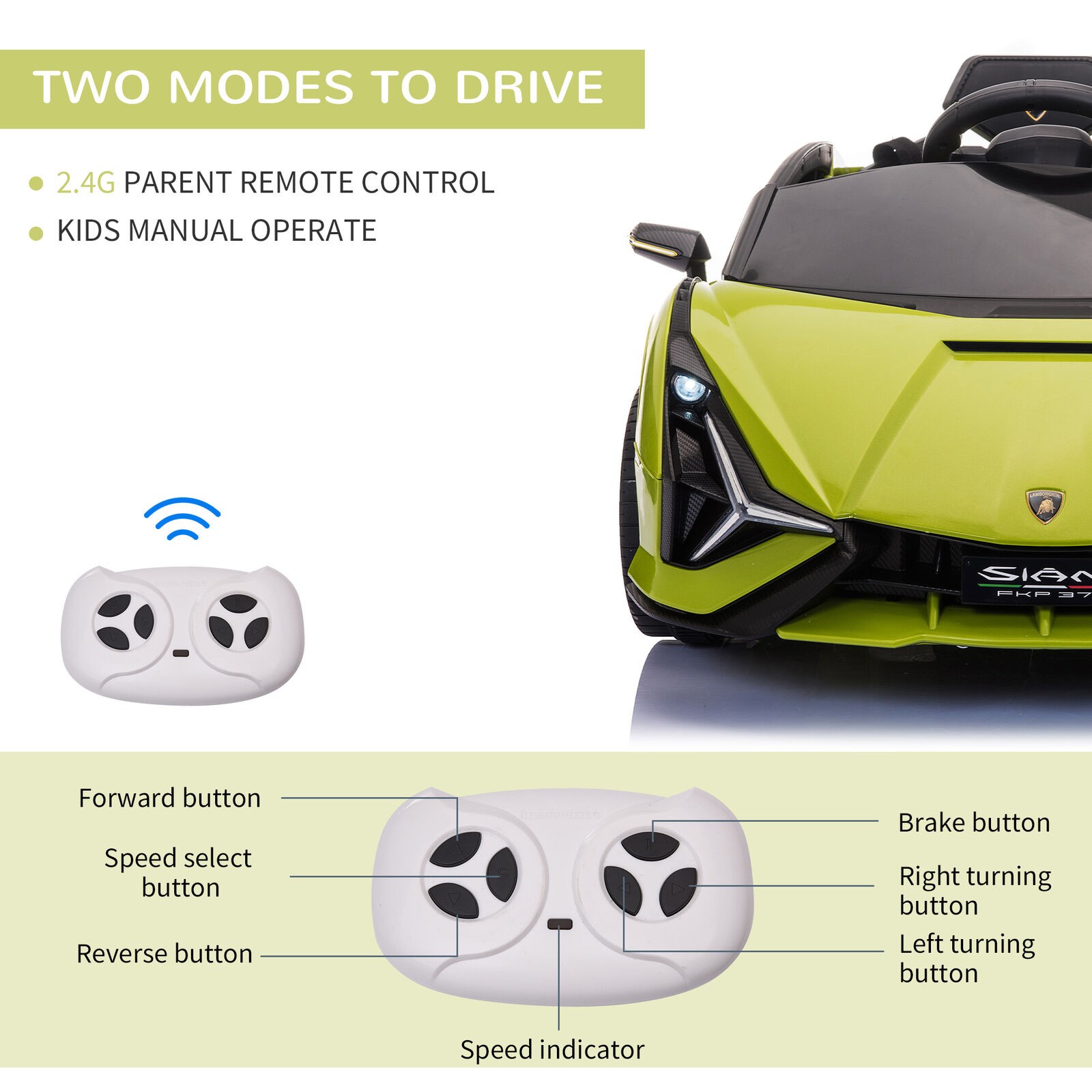 12V Electric Car for Kids 3-5 Years Toddler Ride On Toy with Remote Control