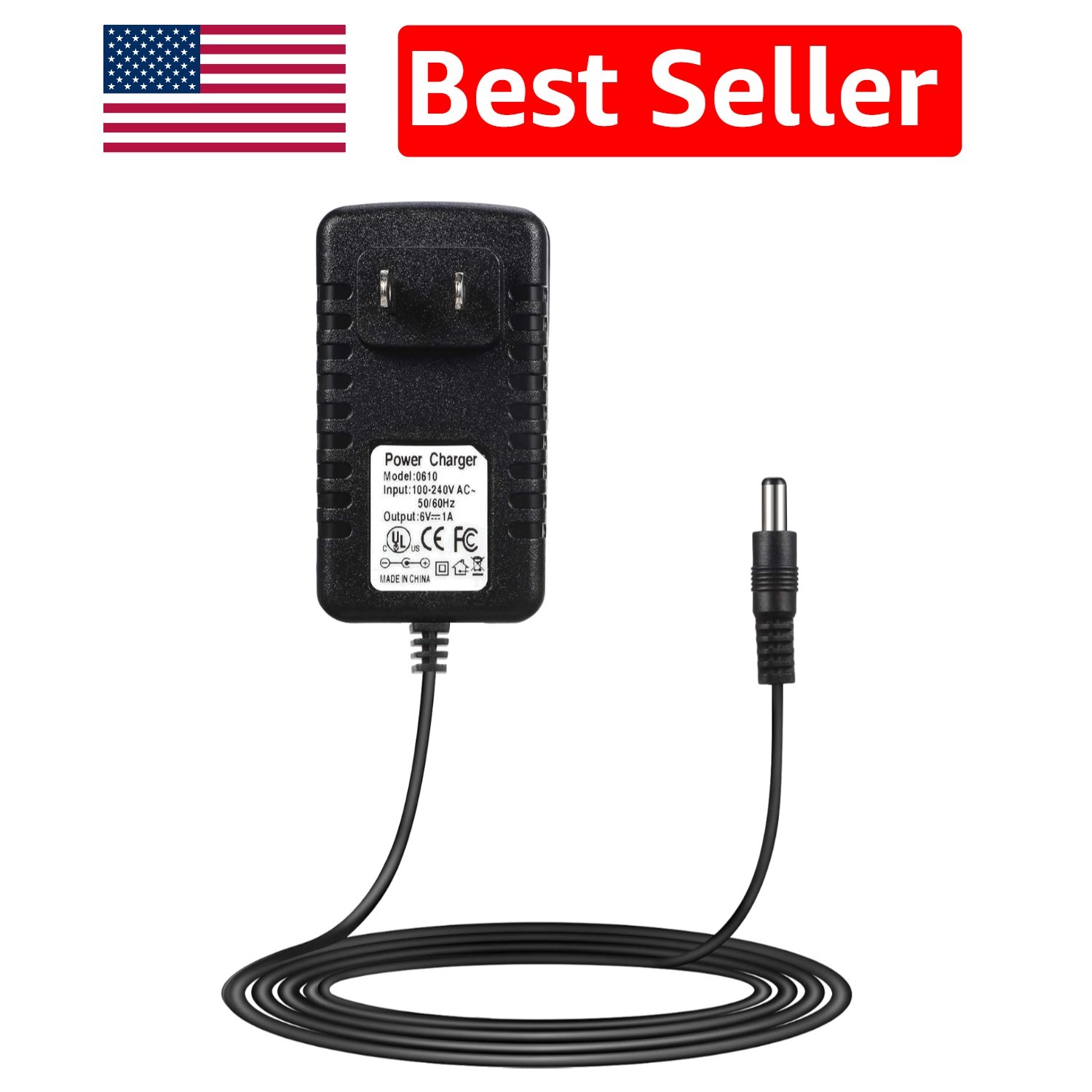 Universal 6V Charger with LED Indicator for Kids Electric Cars – Safe & Reliable
