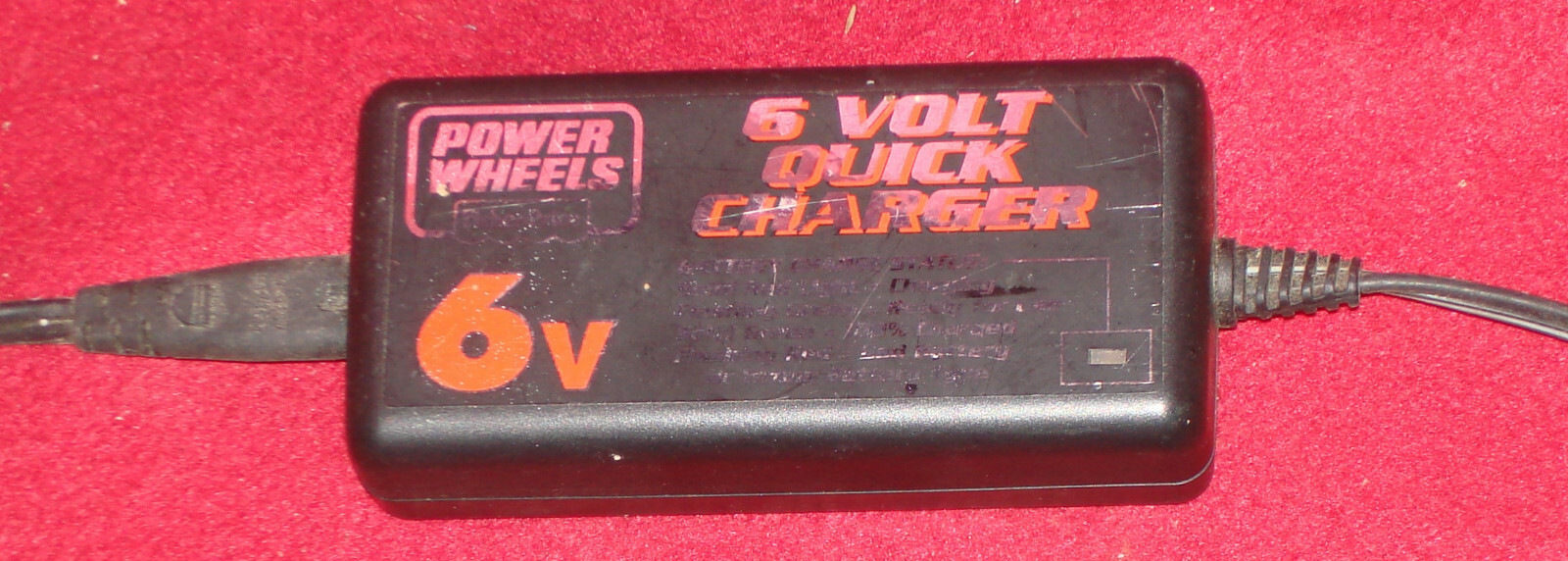 Fisher Price.Power Wheels Six Volt Quick Charger!