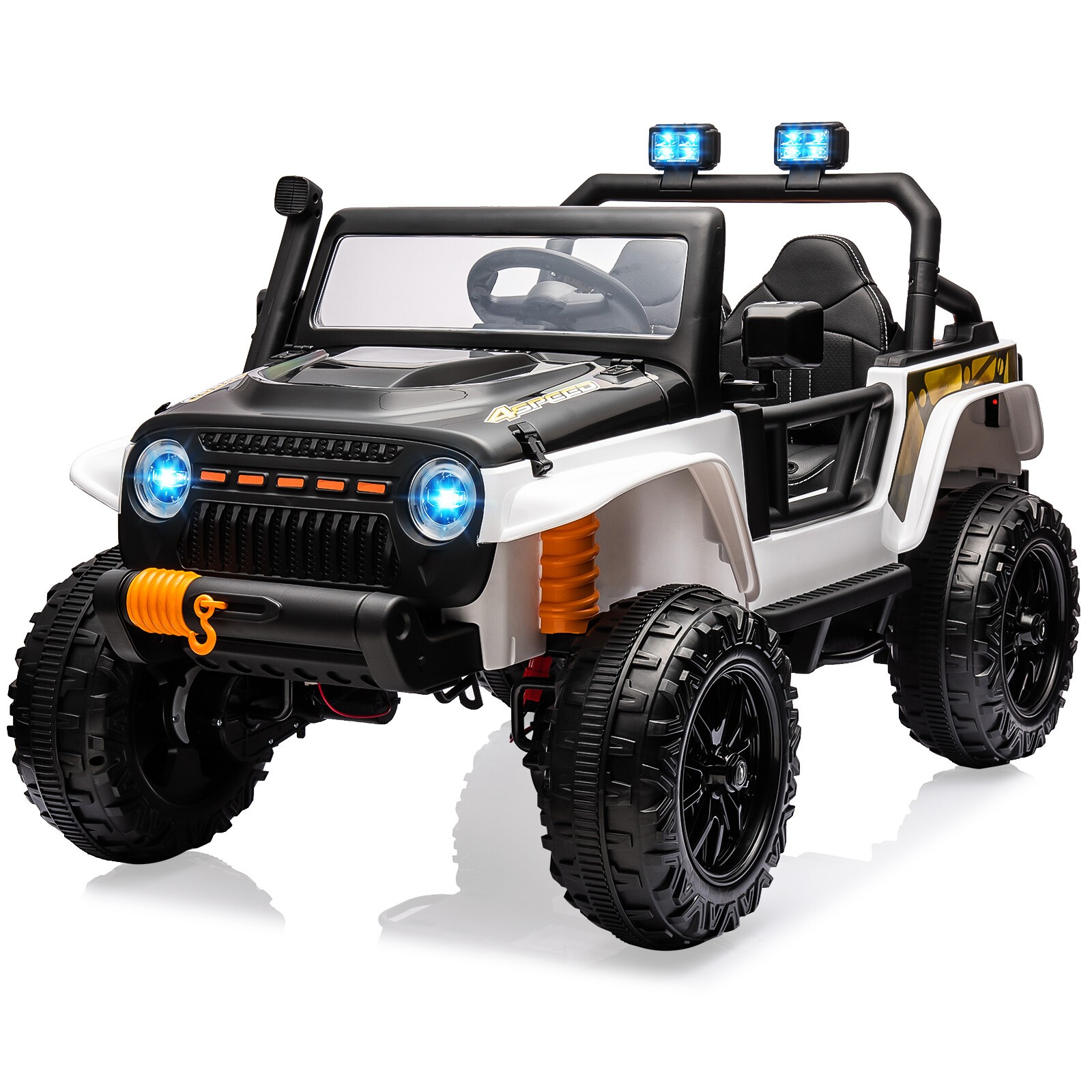 24V Ride on Car Truck for Kids Toy Car with Remote Control, Music, LED Lights