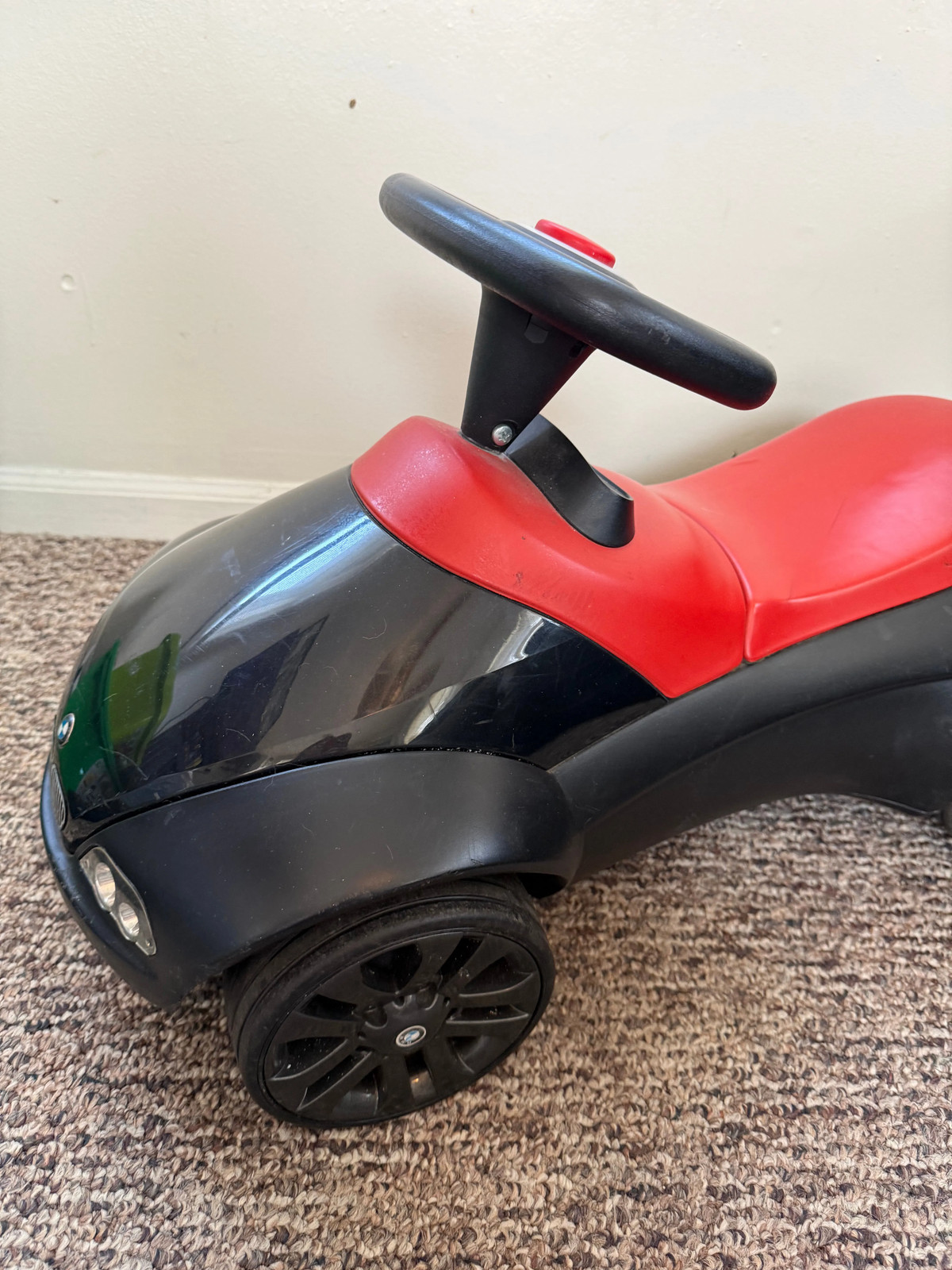 BMW Kids Ride On Push Car Toddler Baby Racer Licensed Black Red Toy