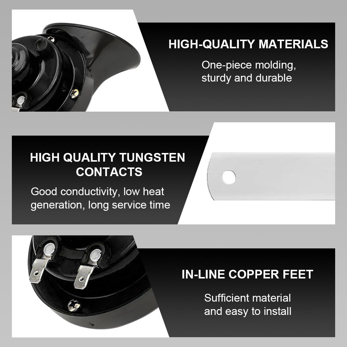 Super Loud Car Snail Horns 12V 300DB Durable Car Horn Kit High Low To…