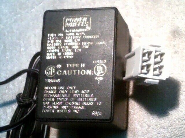 12v Power Wheels 12 volt BATTERY CHARGER adapter – WHITE power cord cable ac dc