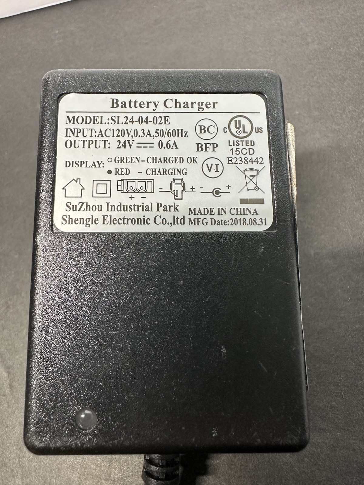 24V B Plug Kids Ride on Car Charger,24 Volt Battery Charger SL24-04-02E
