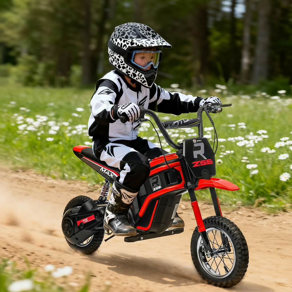 24V Ride on Dirt Bike 350W Electric Motorcycle Off Road Bike Toys for 3-12 Kids
