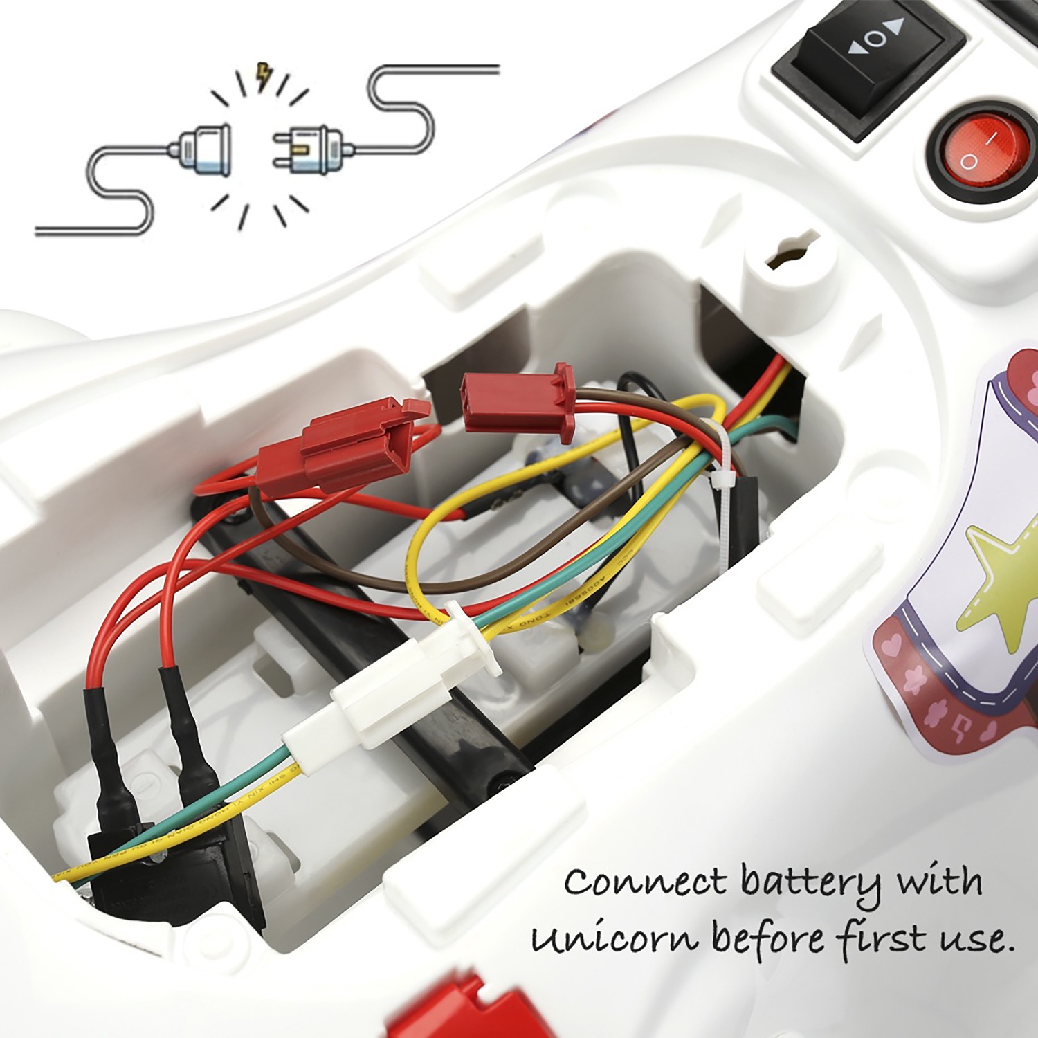 Trimate Electric Unicorn Ride-on W/ Music for Kids 3-6 years