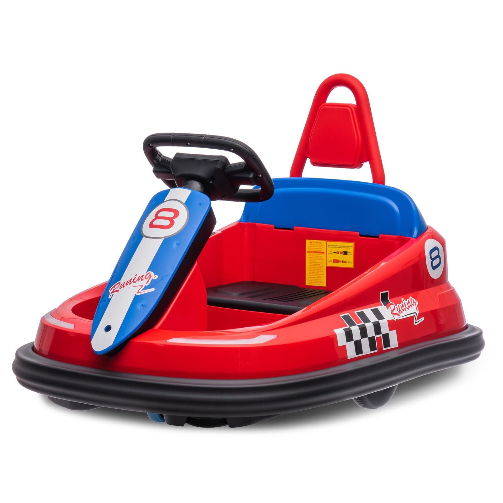 ⛳Kids Electric Bumper Car 6V Ride-On Toy W/15W Motors Steering Wheel Control NEW