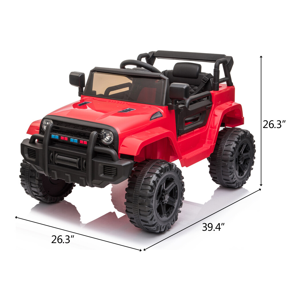 Red 12V Ride on Car Battery Powered Electric Toy Truck w/Remote Control for Kids