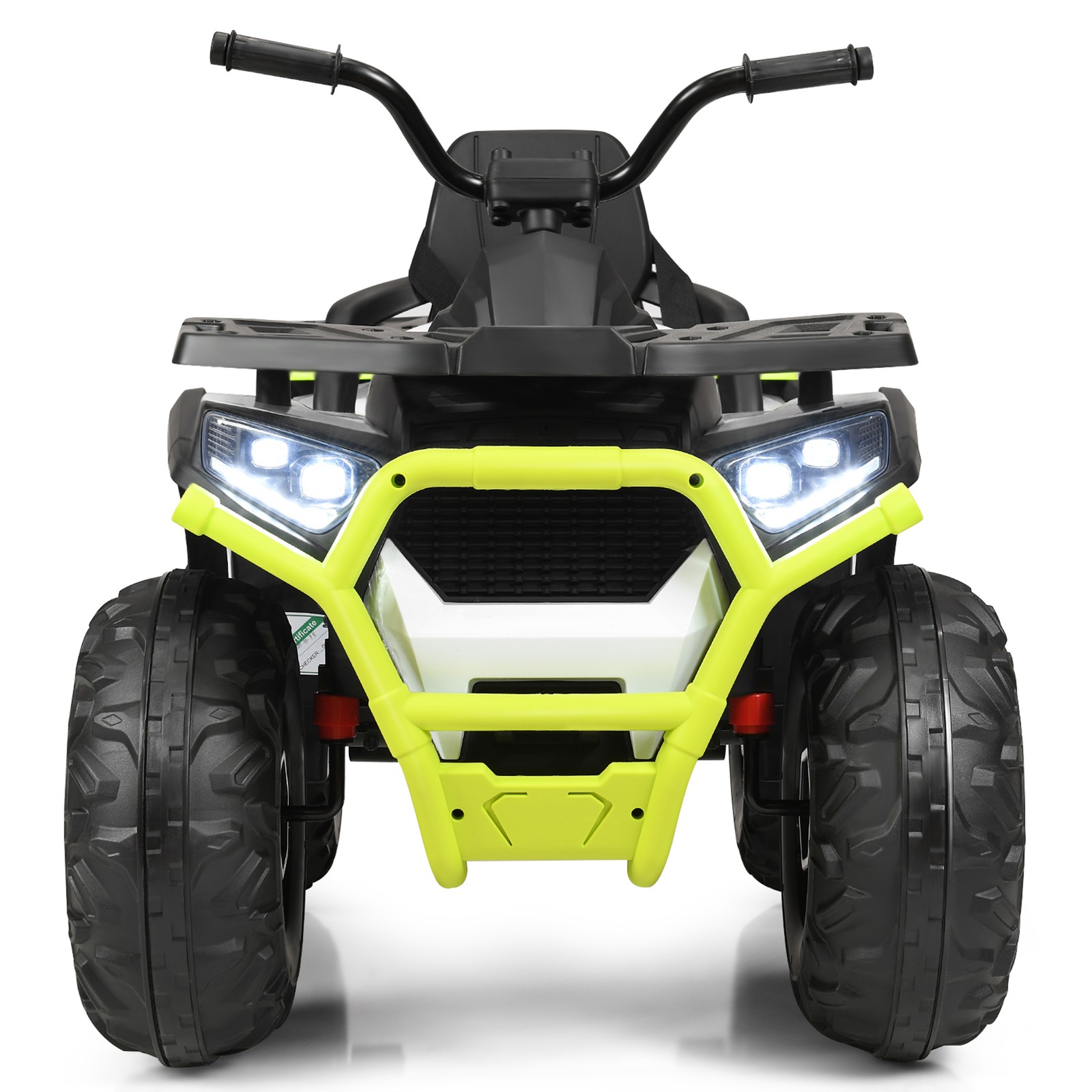 12V Electric Kids Ride On Car ATV 4-Wheeler Quad w/ LED Light White