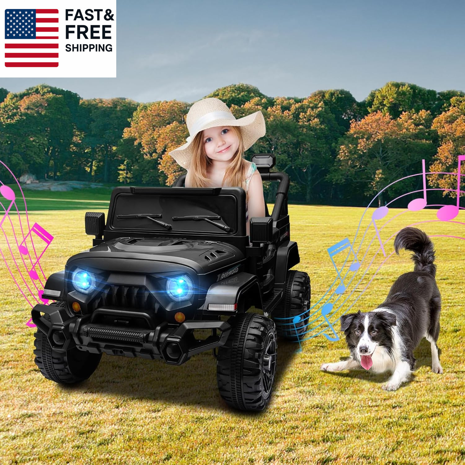 12V Kids Electric Ride on Truck Car Remote Control, Twin 35W Motors 3.5MPH Max