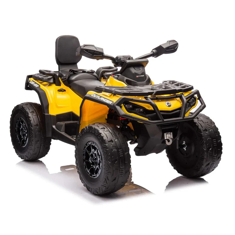 24V 4WD CanAm Outlander Kids Ride On Electric ATV Quad Car Leather Seat EVA Tire