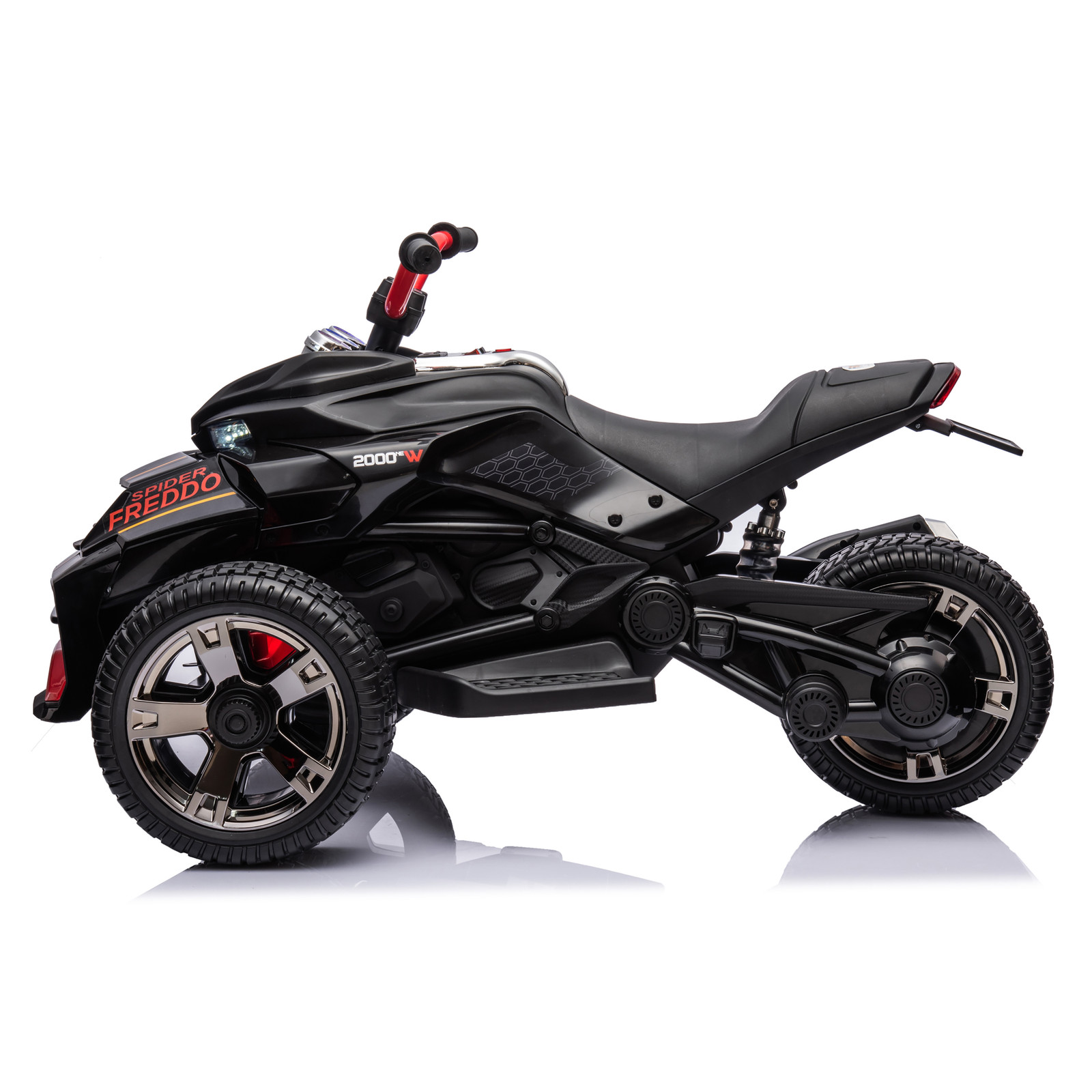 24V Freddo Spider Ride On 3 Wheel Motorcycle 2 Seater Kids Electric Toy Bike