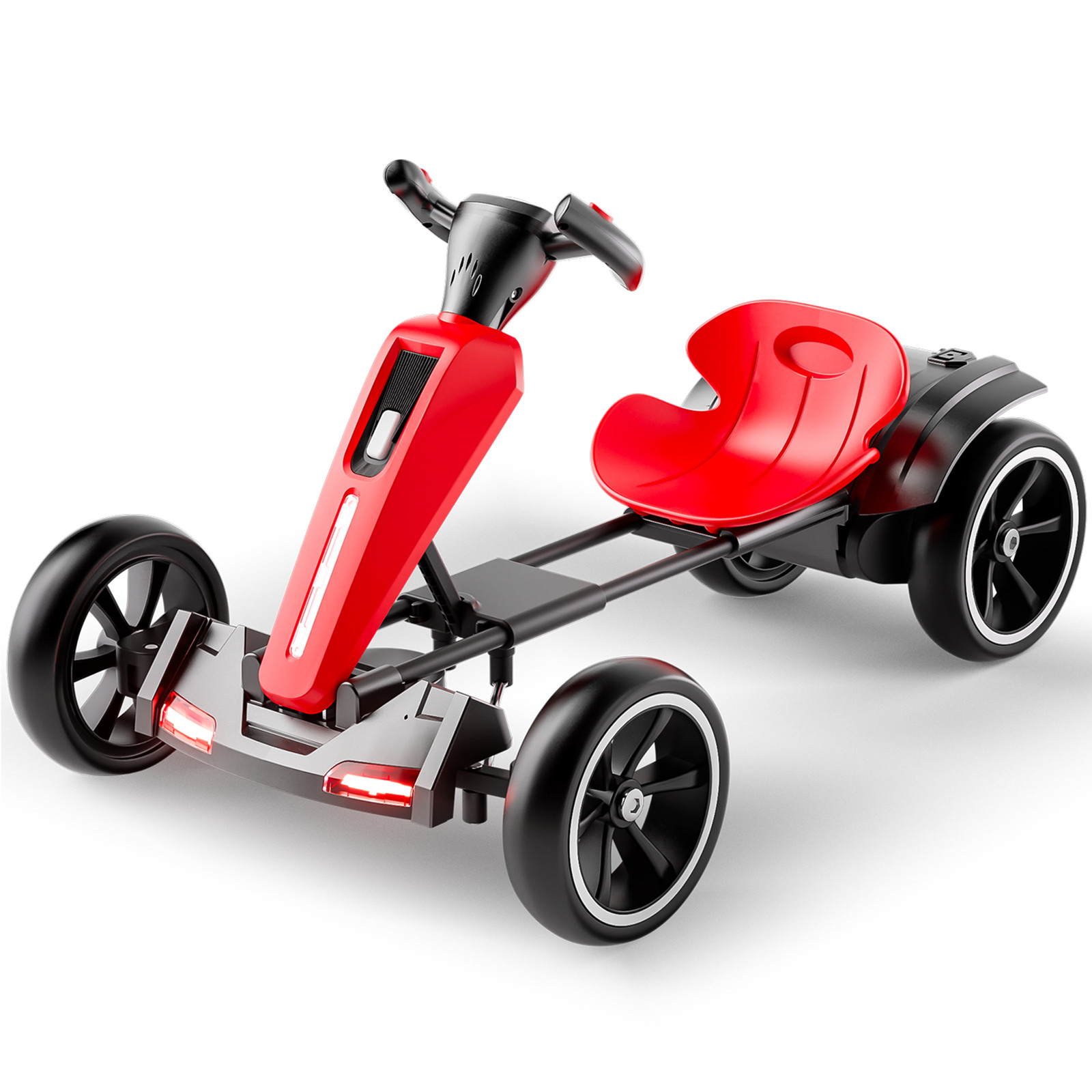 12V Electric Kids Foldable Go Kart Ride On Toy Adjustable Seat EVA Wheels Age3-6