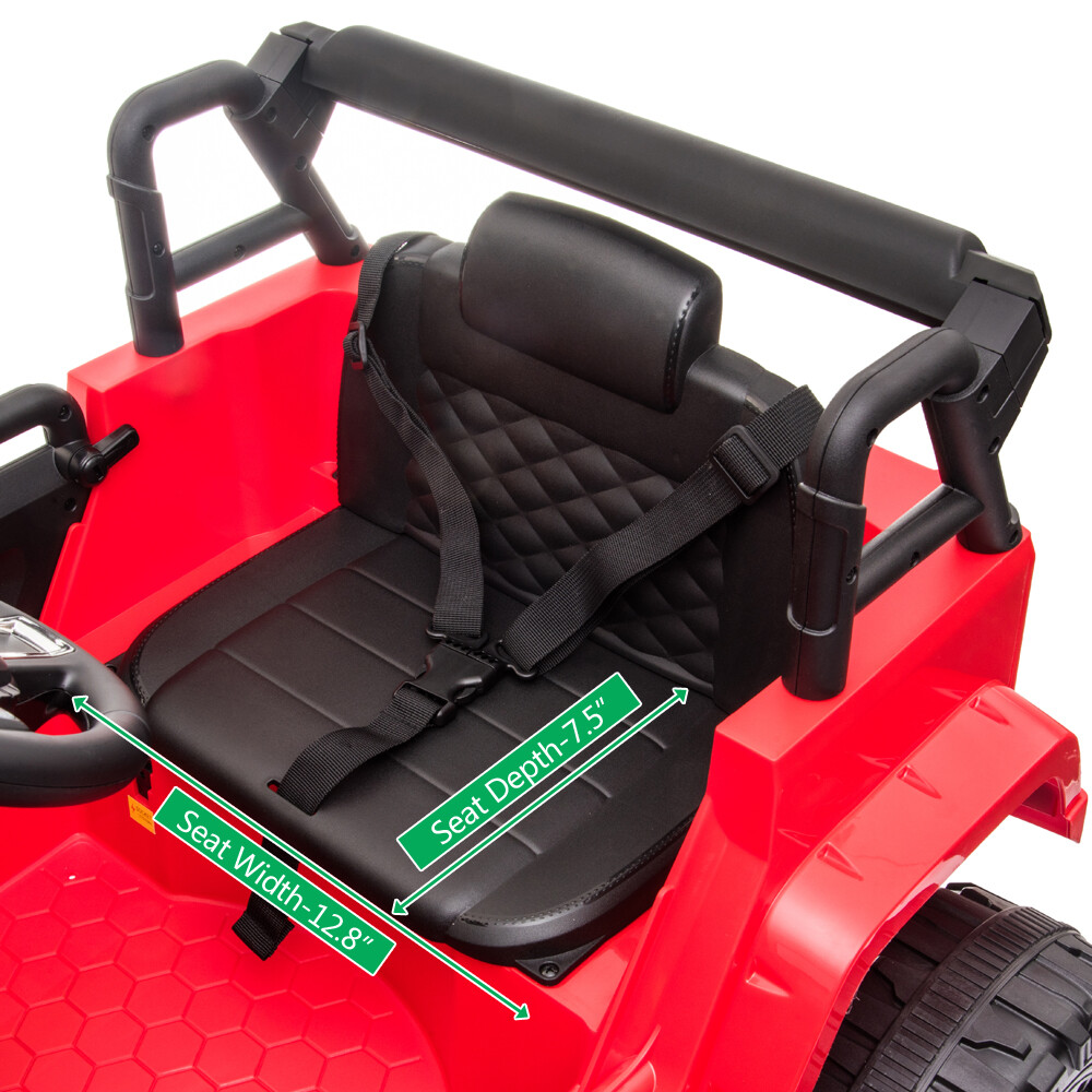 Red 12V Ride on Car Battery Powered Electric Toy Truck w/Remote Control for Kids