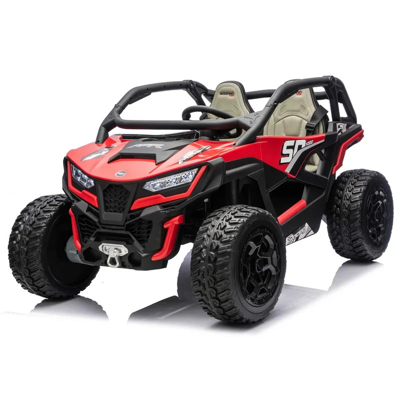 24V 4WD KIDS RIDE ON UTV CAR 4 POWERFUL MOTORS,TWO SEATER,EVA TIRES LIGHTS+ R/C