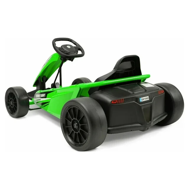 Drift Go Kart Ride On 24V Battery-Powered Vehicle, Ages 8+, Green