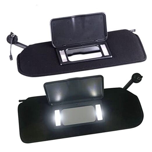 Automotive Sun Visors with Updated Vanity Lights LED Bulb Compatible for