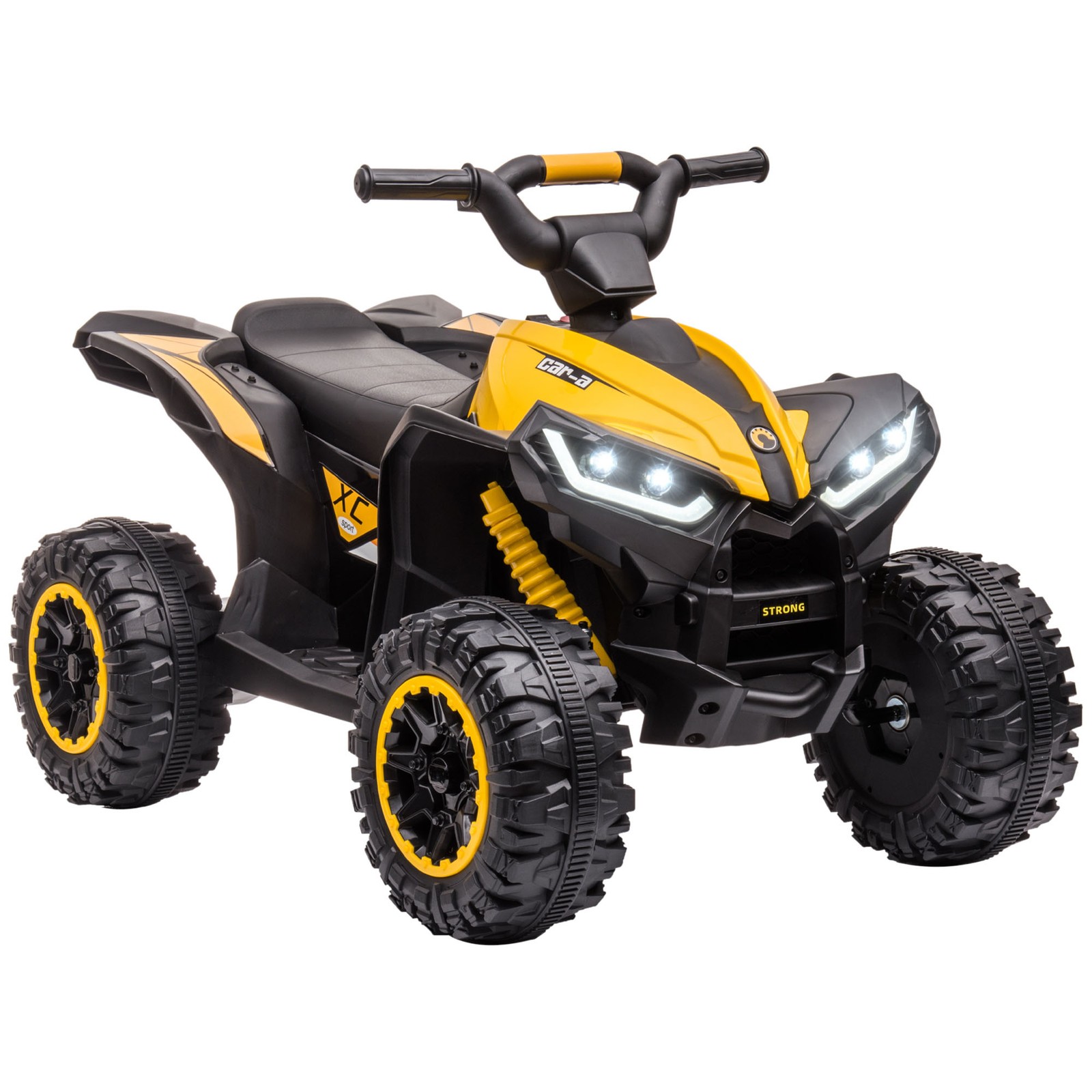 4 Wheeler for Kids, Electric ATV, with Music for 3-5 Years Old, Yellow