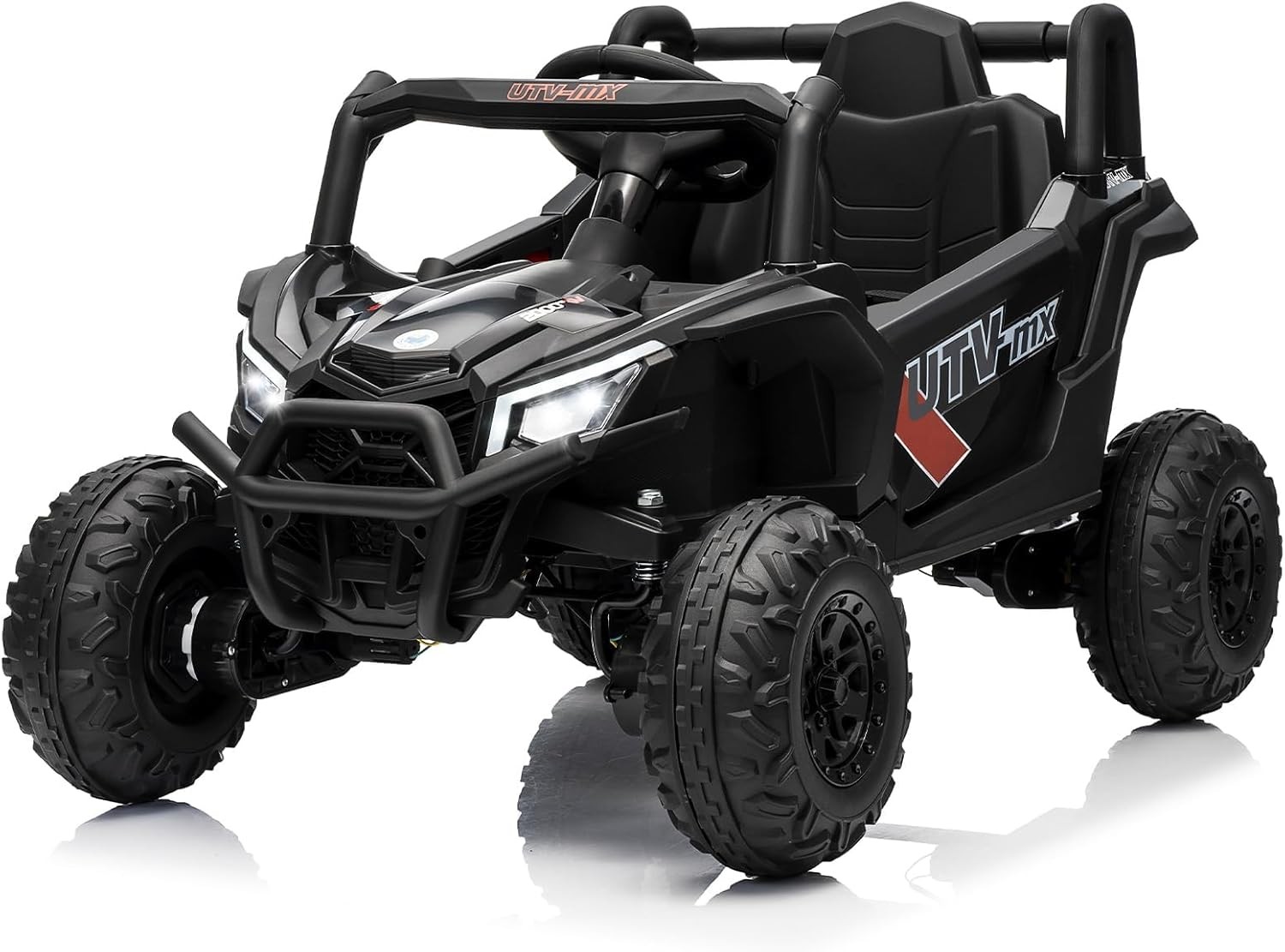 12V Ride-On Truck with Tires 4WD Electric UTV for Kids with Parent Remote