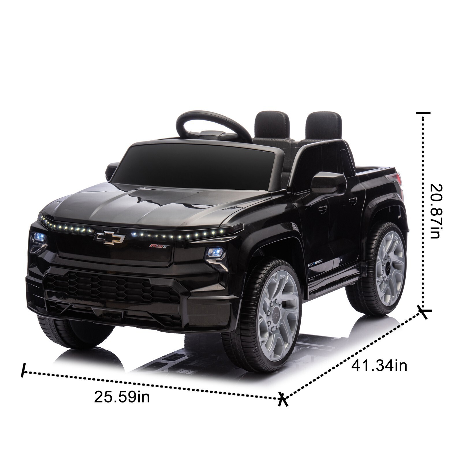 Kids Ride on Truck Licensed Chevrolet Silverado Electric Car Toy with Remote