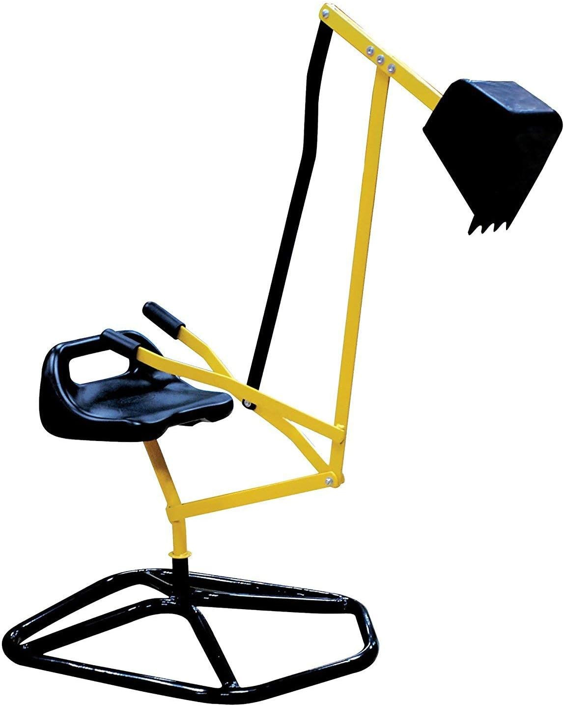 Ride on Crane Digger W Stabilizing Base- Kids Outdoor Digging Excavator Play Toy