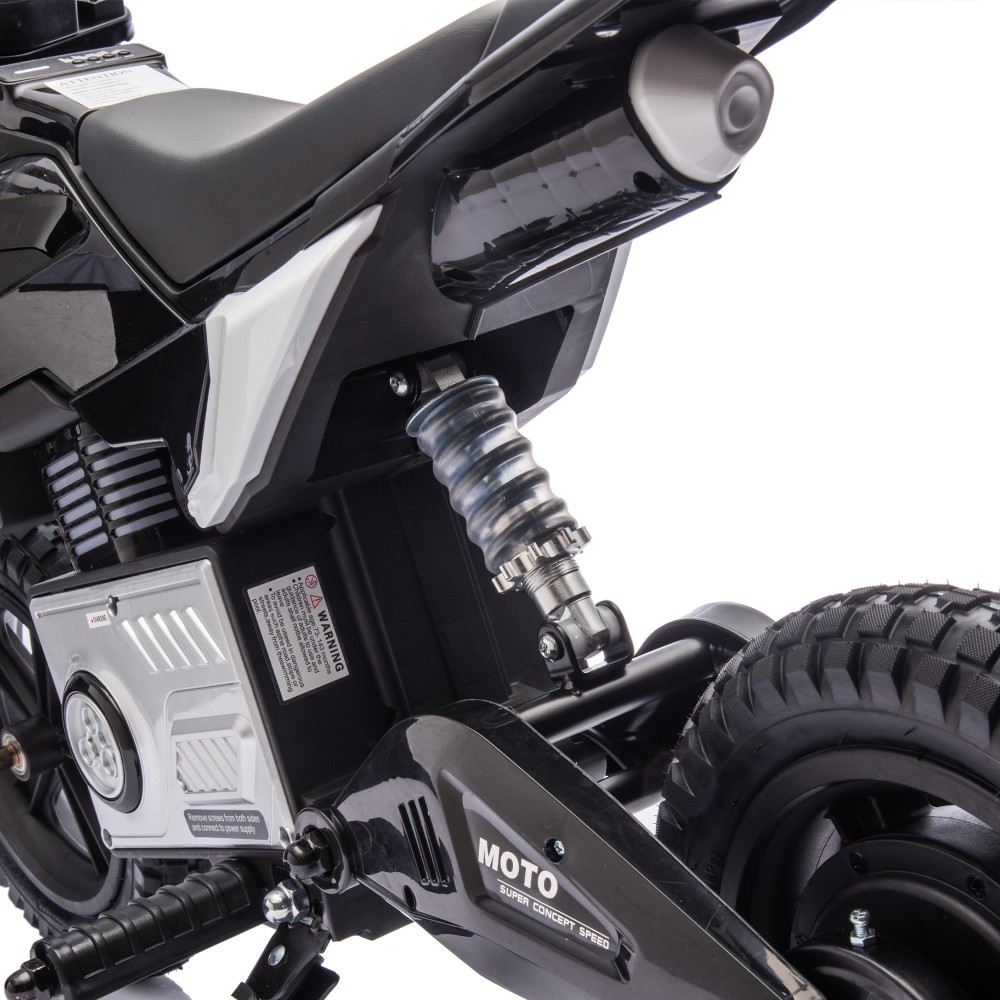 24V Kids Electric Motorcycle Toy, 200W Motor, LED Lights, Bluetooth MP3, 9.3MPH