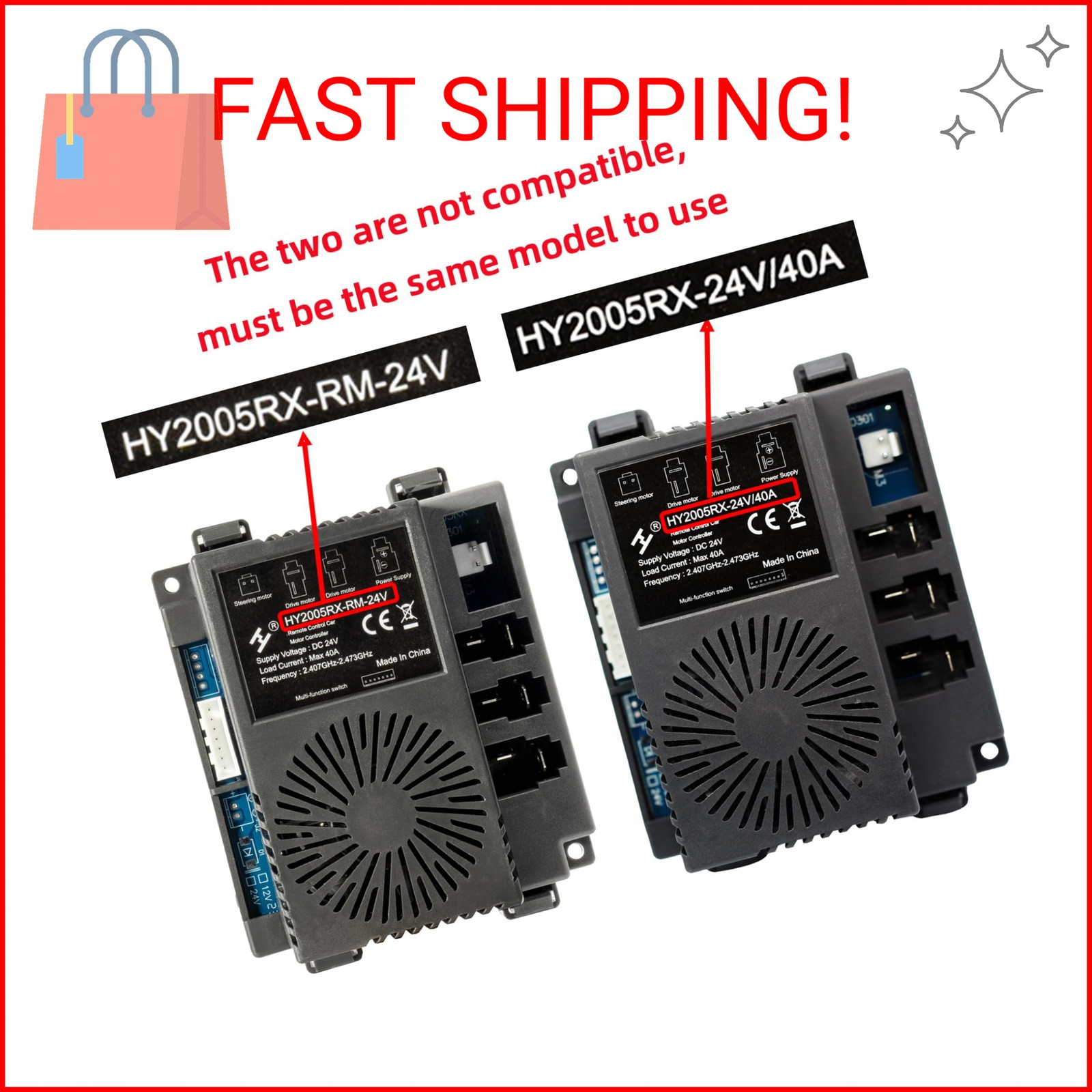 hy2005rx-2-24v,HY2005RX-24v/40a mainboard Receiver Kids Powered Ride on car, Con