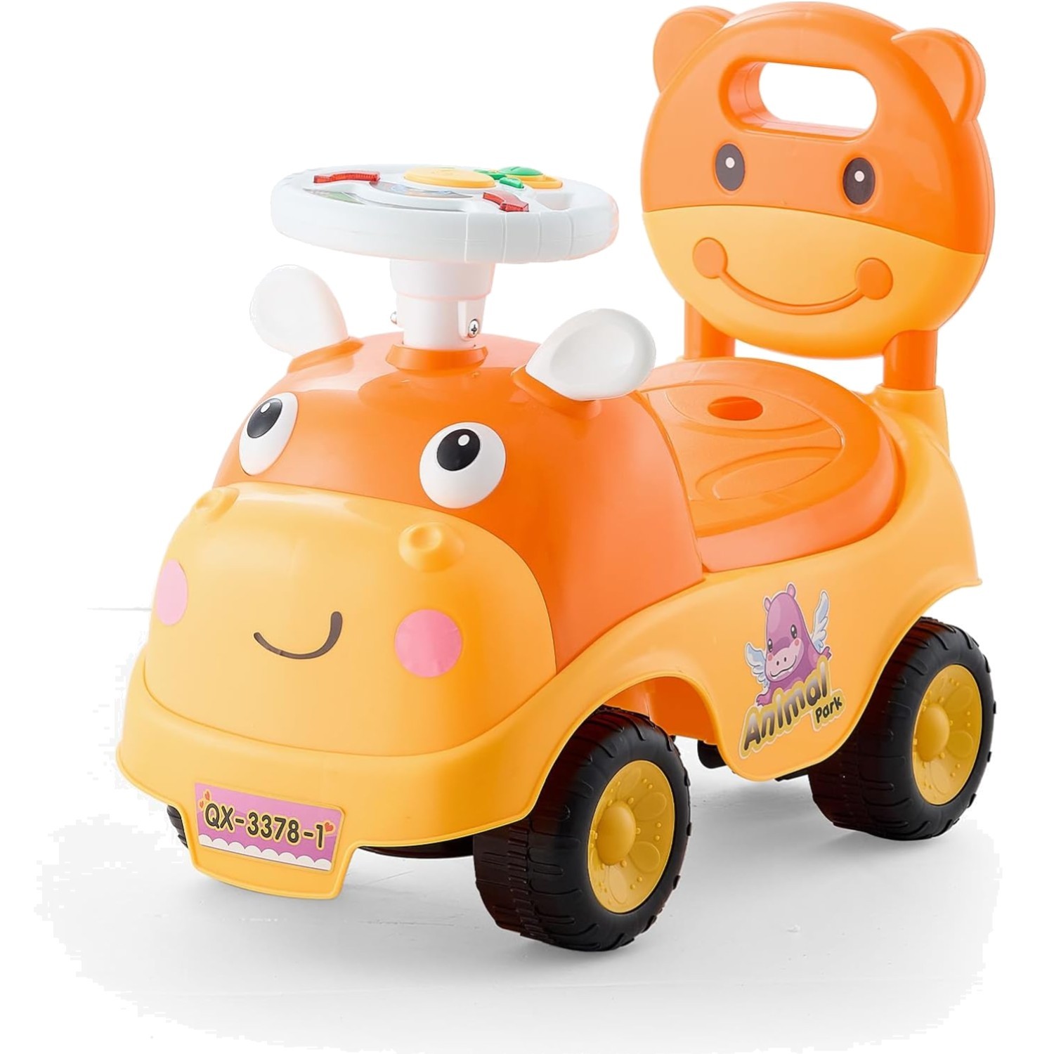 Lightweight Toddler Ride On Toy: Fun Push Car with Music for 19-36 Kids