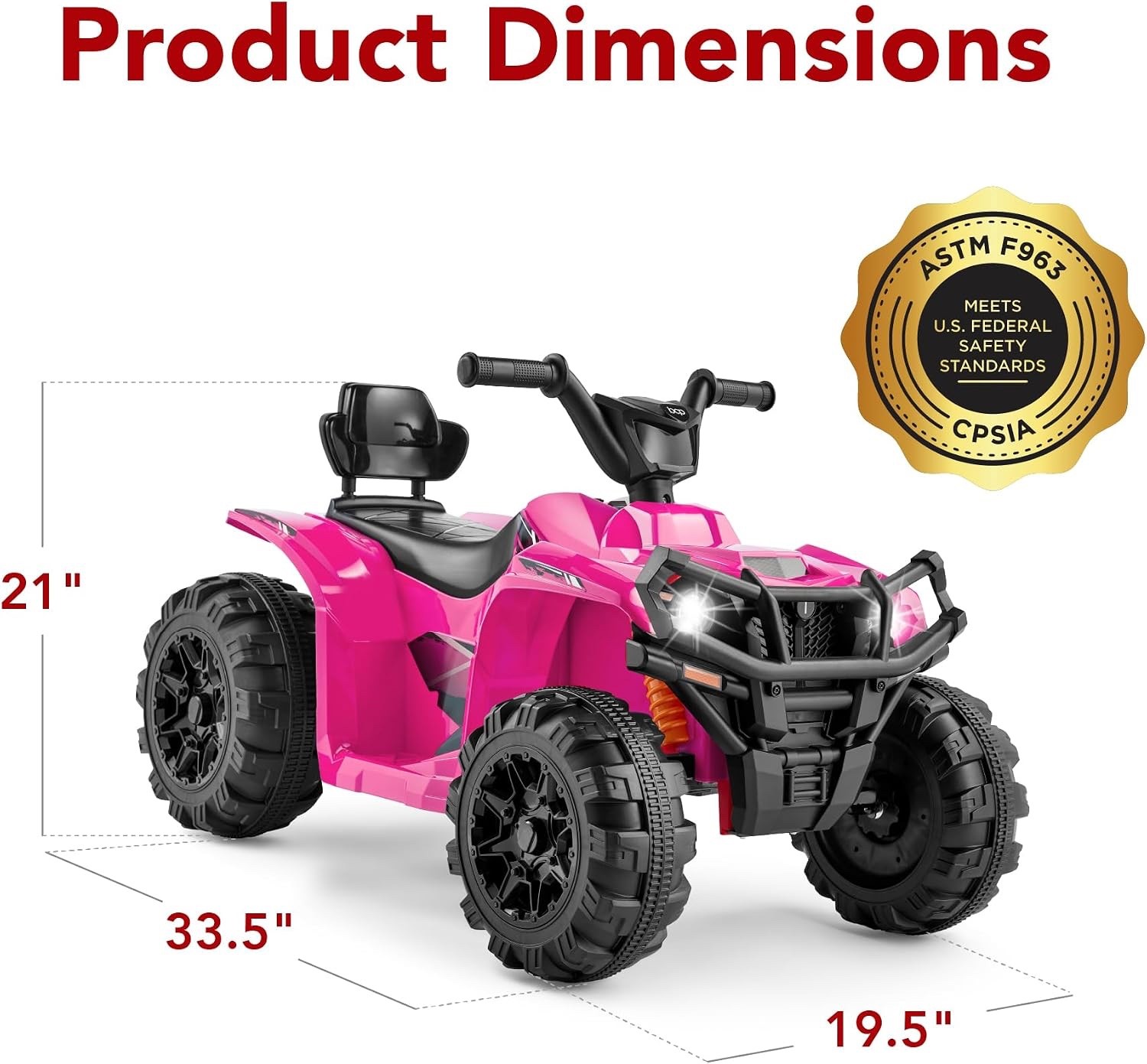 Kids Ride on ATV 4Wheeler 12V Red SKY7065