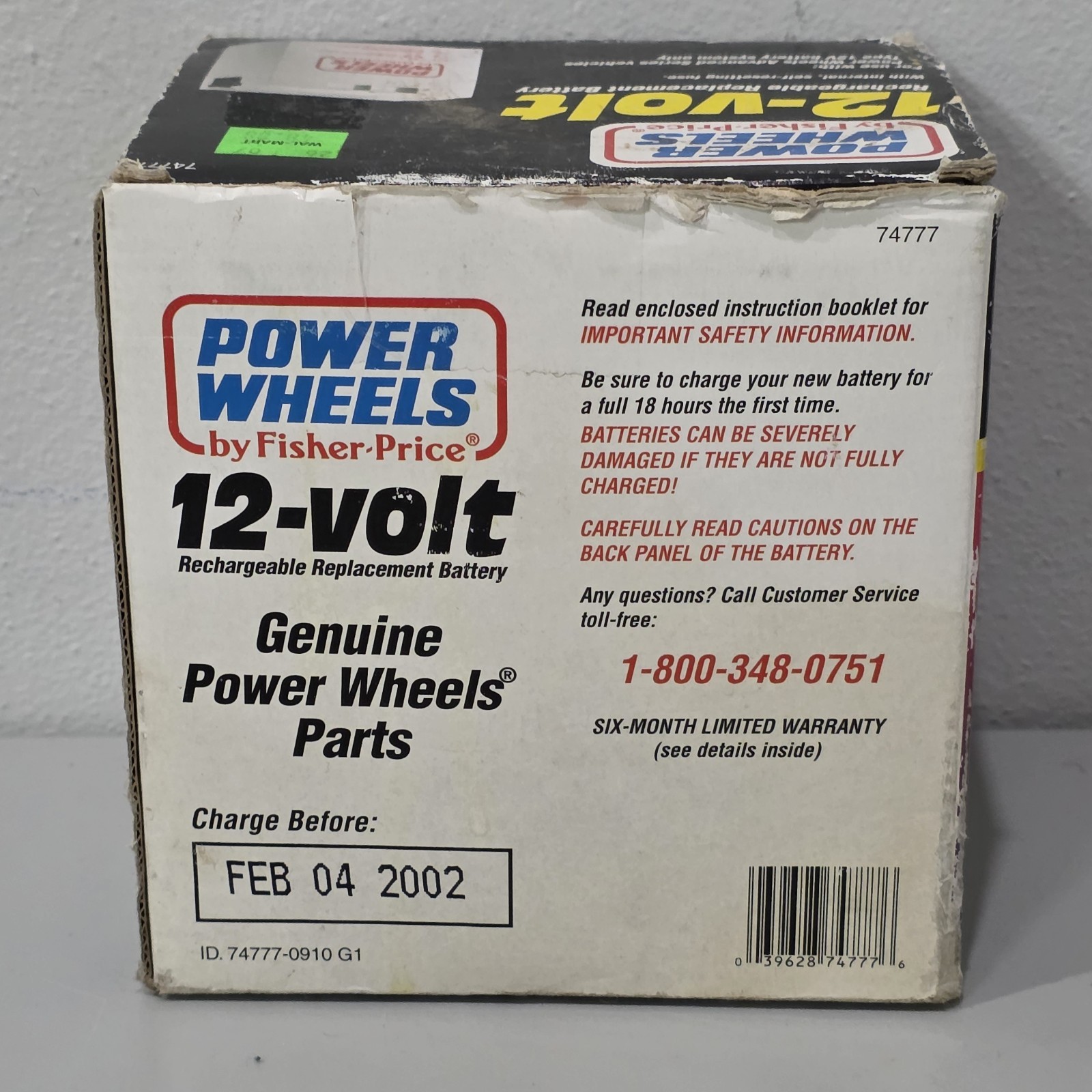Fisher Price Power Wheels 12V Battery Replaces 00801-1869 / 00801-0930 TESTED ✅️