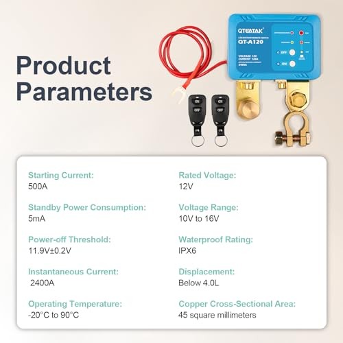 Remote Battery Disconnect Switch – Anti-Theft, Battery Leakage Auto Control