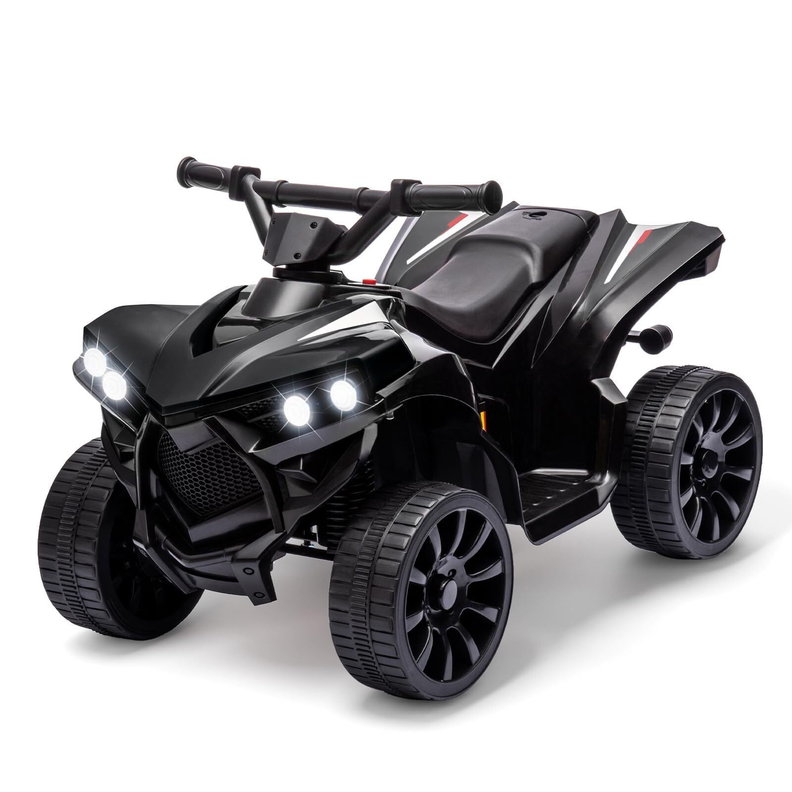 Kids Electric 4 Wheeler Car Ride on Toy 1.86 mph Truck Off-road UTV w/LED Lights