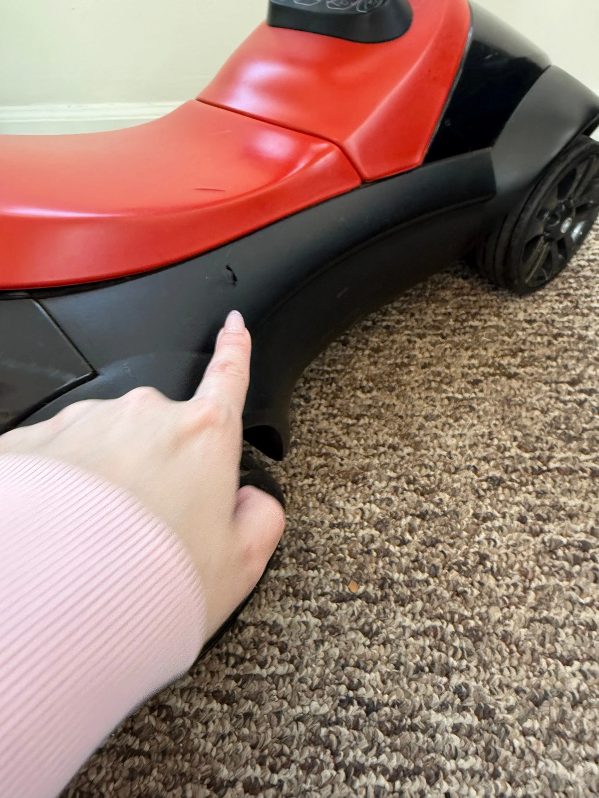 BMW Kids Ride On Push Car Toddler Baby Racer Licensed Black Red Toy