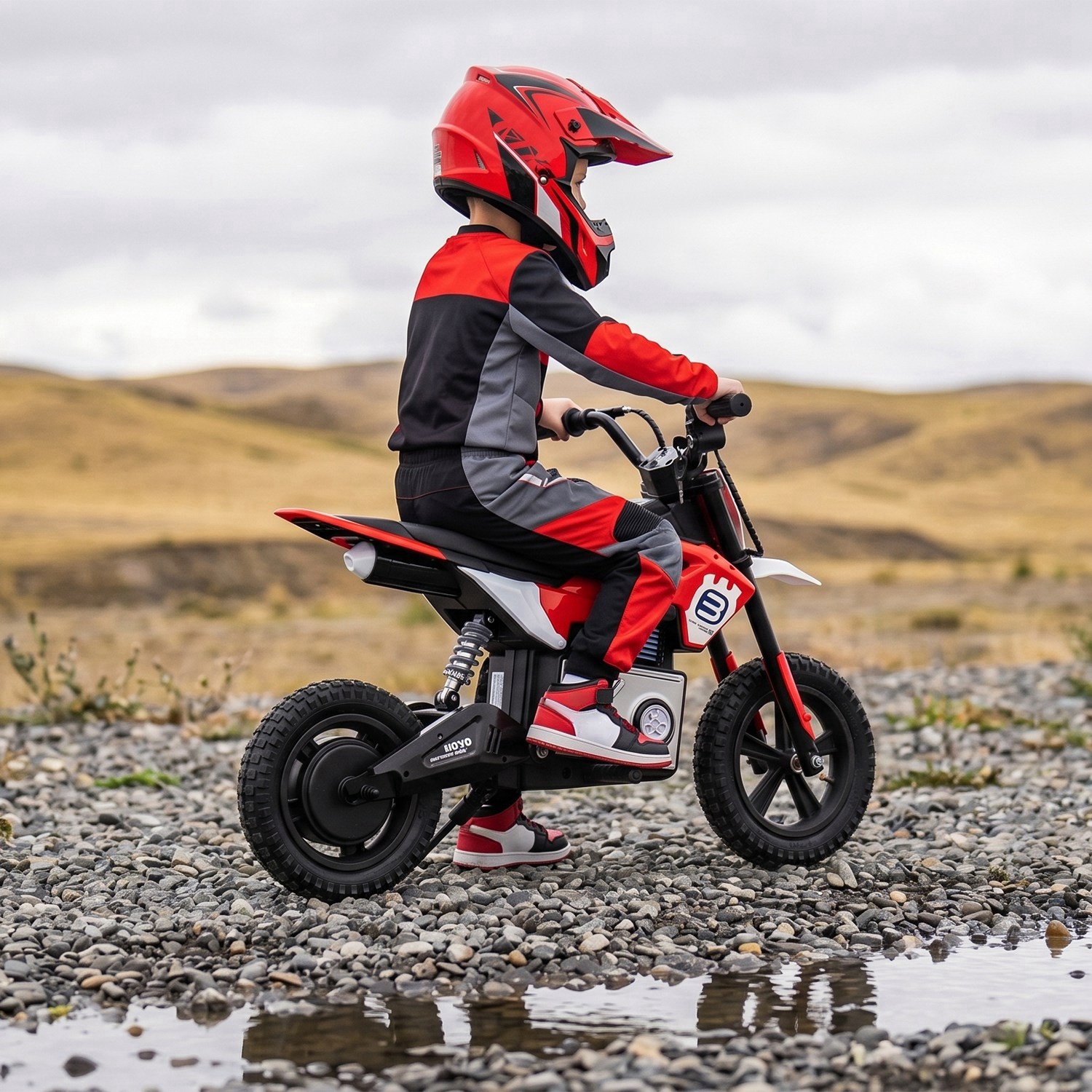24V 200W High Speed Electric Dirt Bike, Kids Ride On Motorcycle 9.3MPH Motocross