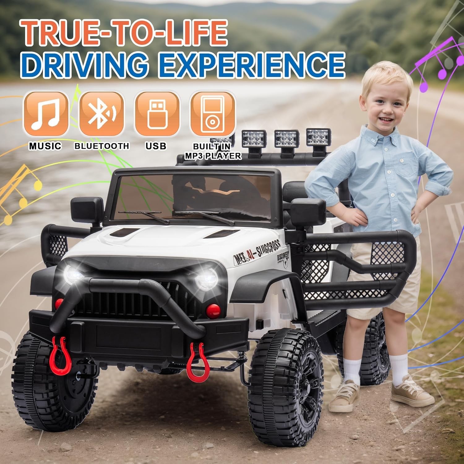 24V Kids Ride on Toy Electric Car Battery Power 4 Wheels Jeep w/ Remote LED MP3