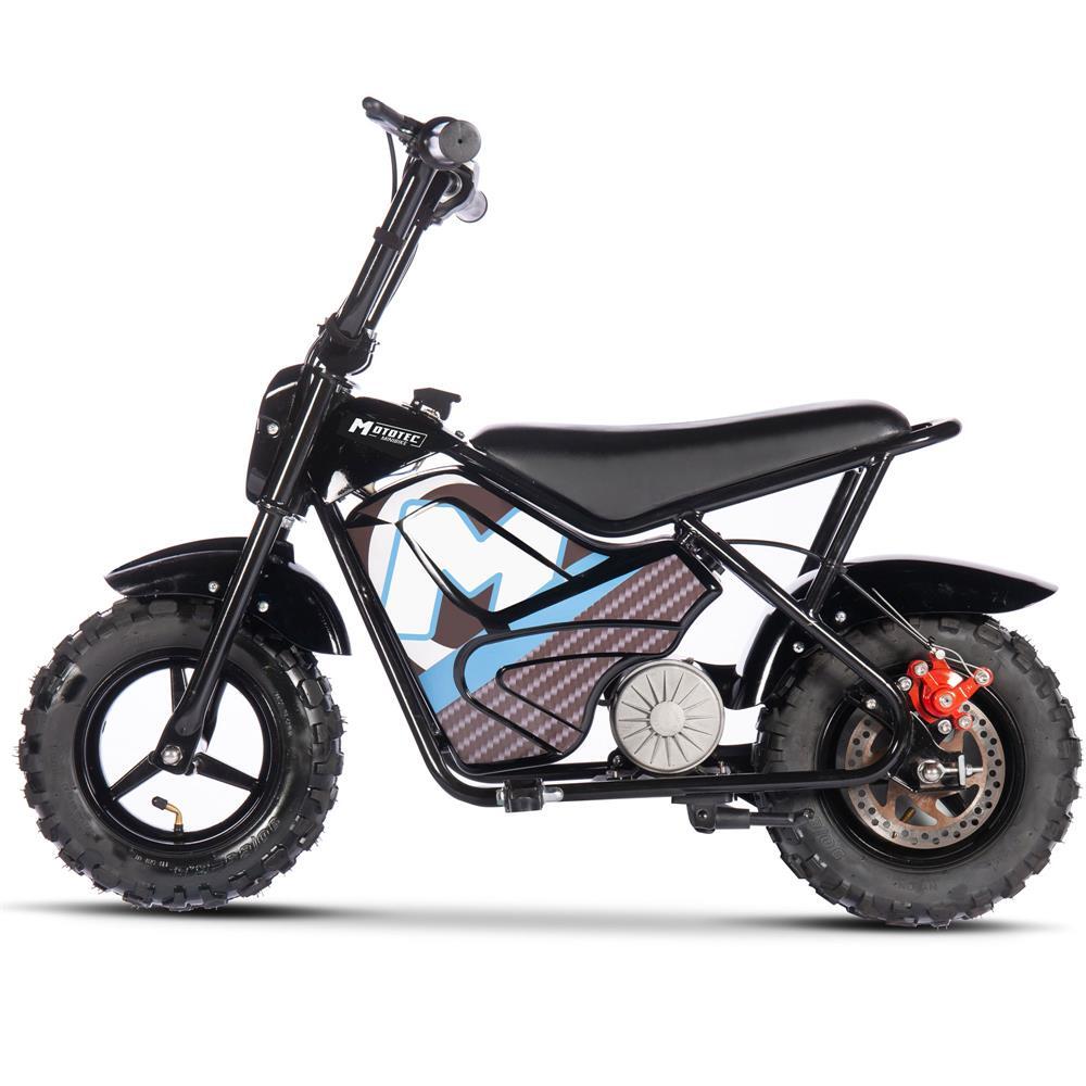 MotoTec 24v 250w Electric Lithium Powered Mini Bike Speed up to 10MPH – Black ✅