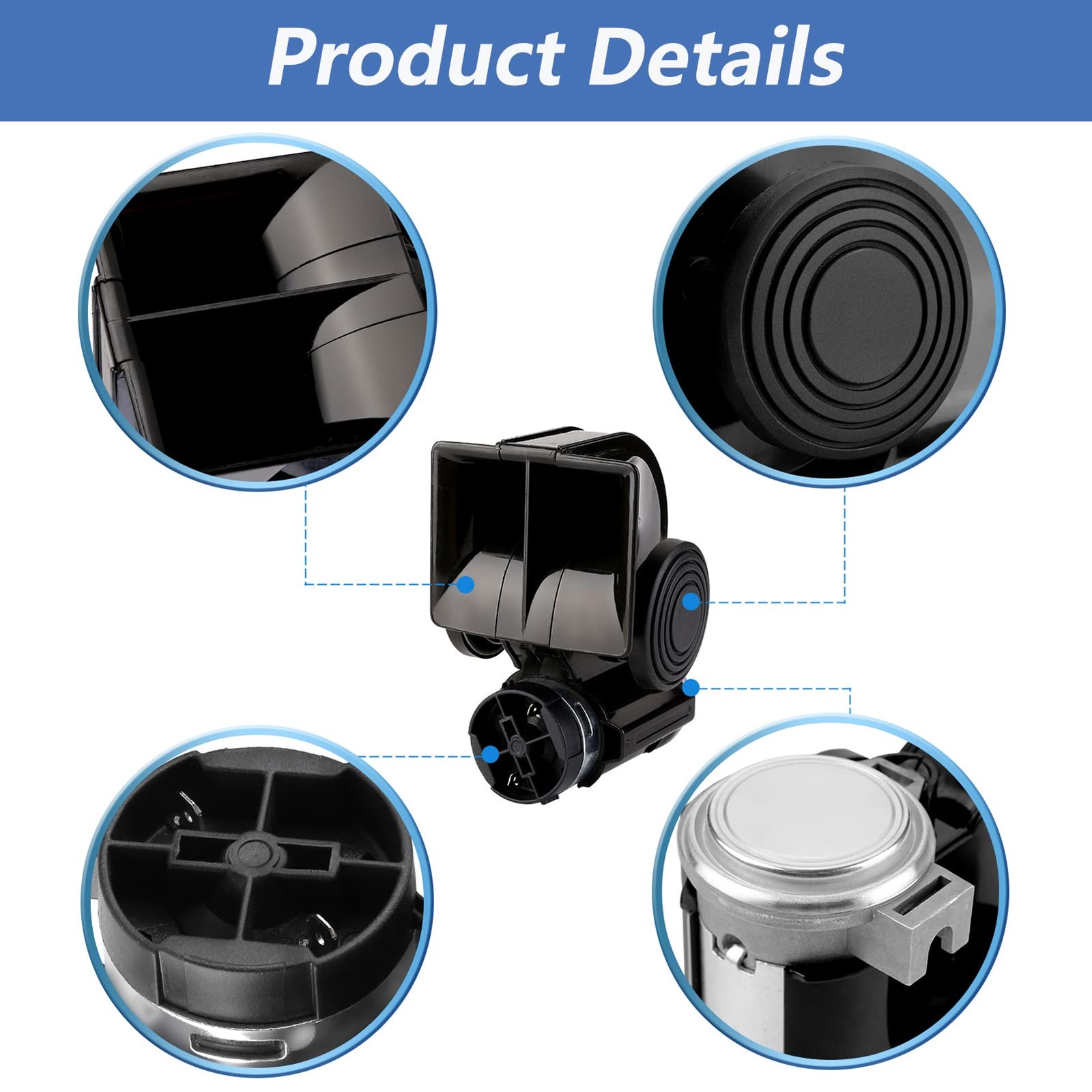 Train Horn Air Horn for Truck, 12V 150DB Snail Train Horn with Automotive Rel…