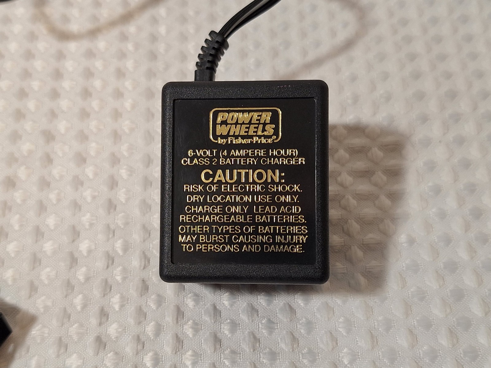 Fisher Price Power Wheels 6V Battery Charger Power Supply 00801-0976 Mod. 040135