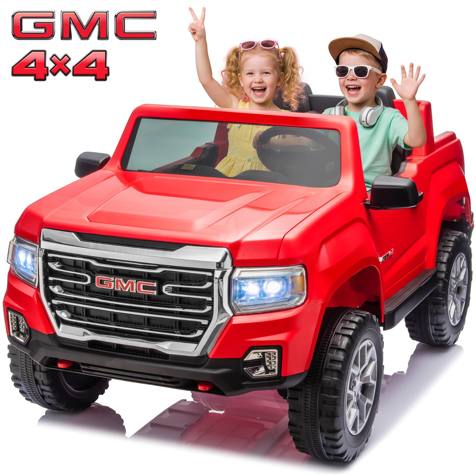 24V 4WD Kids Ride On Truck 4 Motors 7AH Battery Electric Car LED MP3 2 Speed
