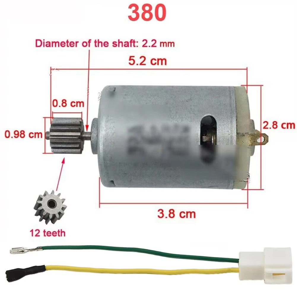 Motors for Kids Electric Car RS550 RS390 RS380 24V 12V 6V DL555 10/12 Teeth Chil