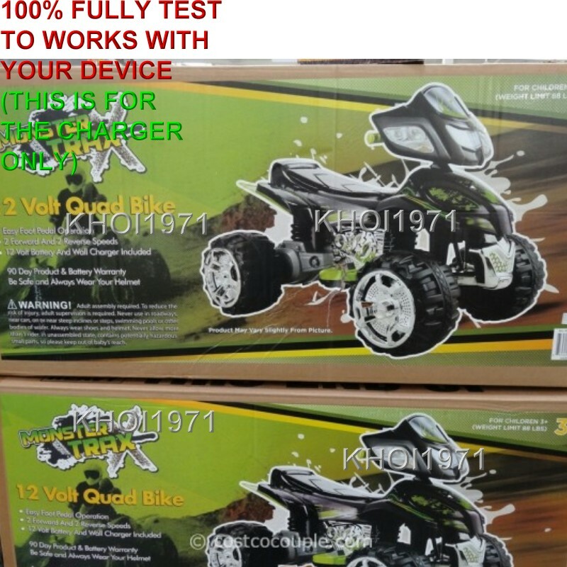 WALL CHARGER AC adapter for BLACK GREEN Monster TRAX ATV QUAD ride on 12V-BATT