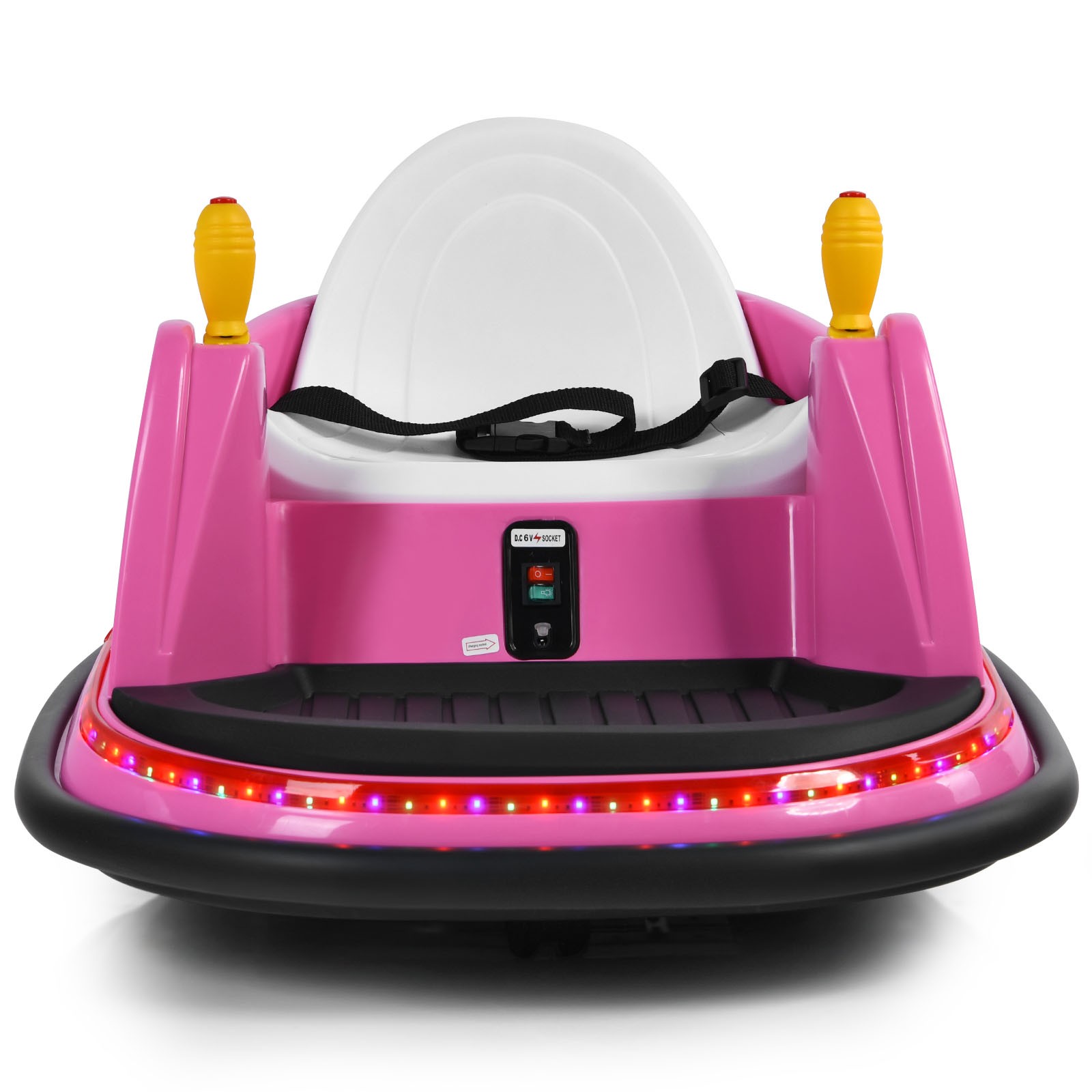 6V Kids Ride On Bumper Car Vehicle 360° Spin Race Toy w/ Remote Control Pink