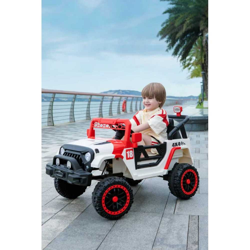 12V Toddler Electric Ride On Car White Green, Remote Control Spring Suspension